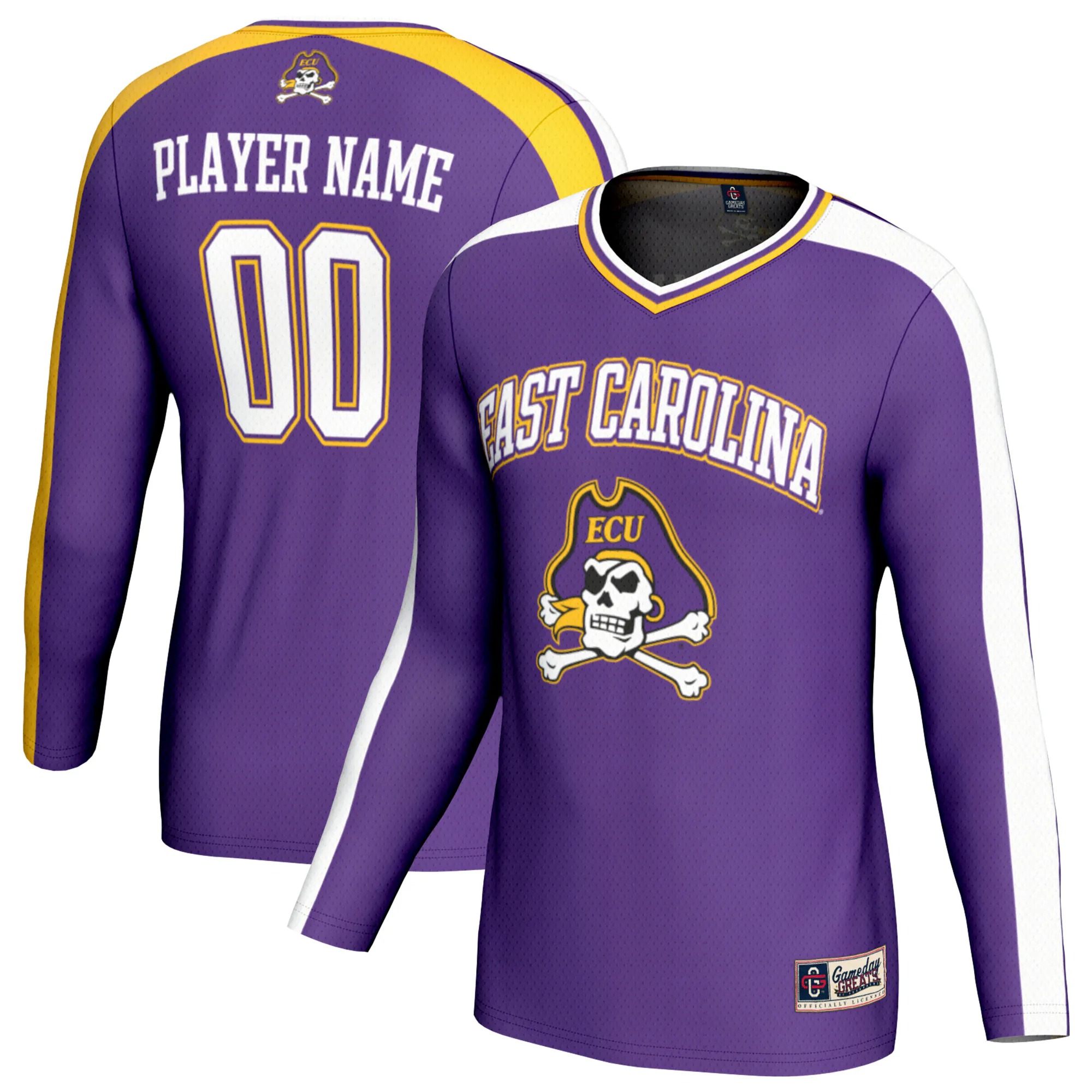 Hunk Wear - ECU Pirates GameDay Greats Unisex NIL Pick-A-Player Collegiate Women's Volleyball Lightweight Fashion Jersey - Purple