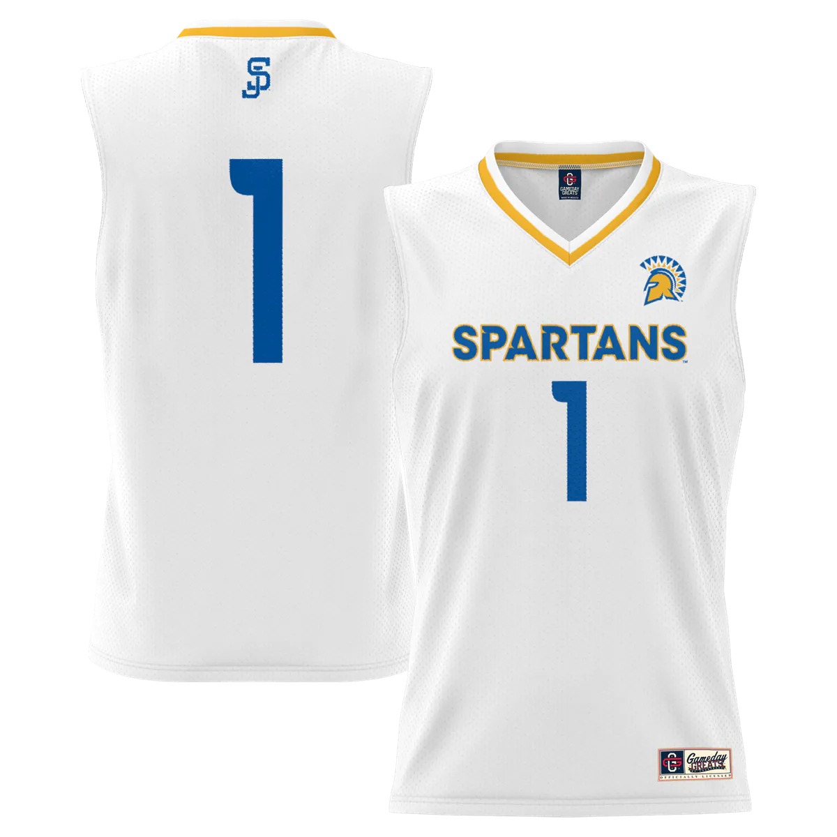 Hunk Wear - #1 San Jose State Spartans GameDay Greats Lightweight Basketball Jersey - White