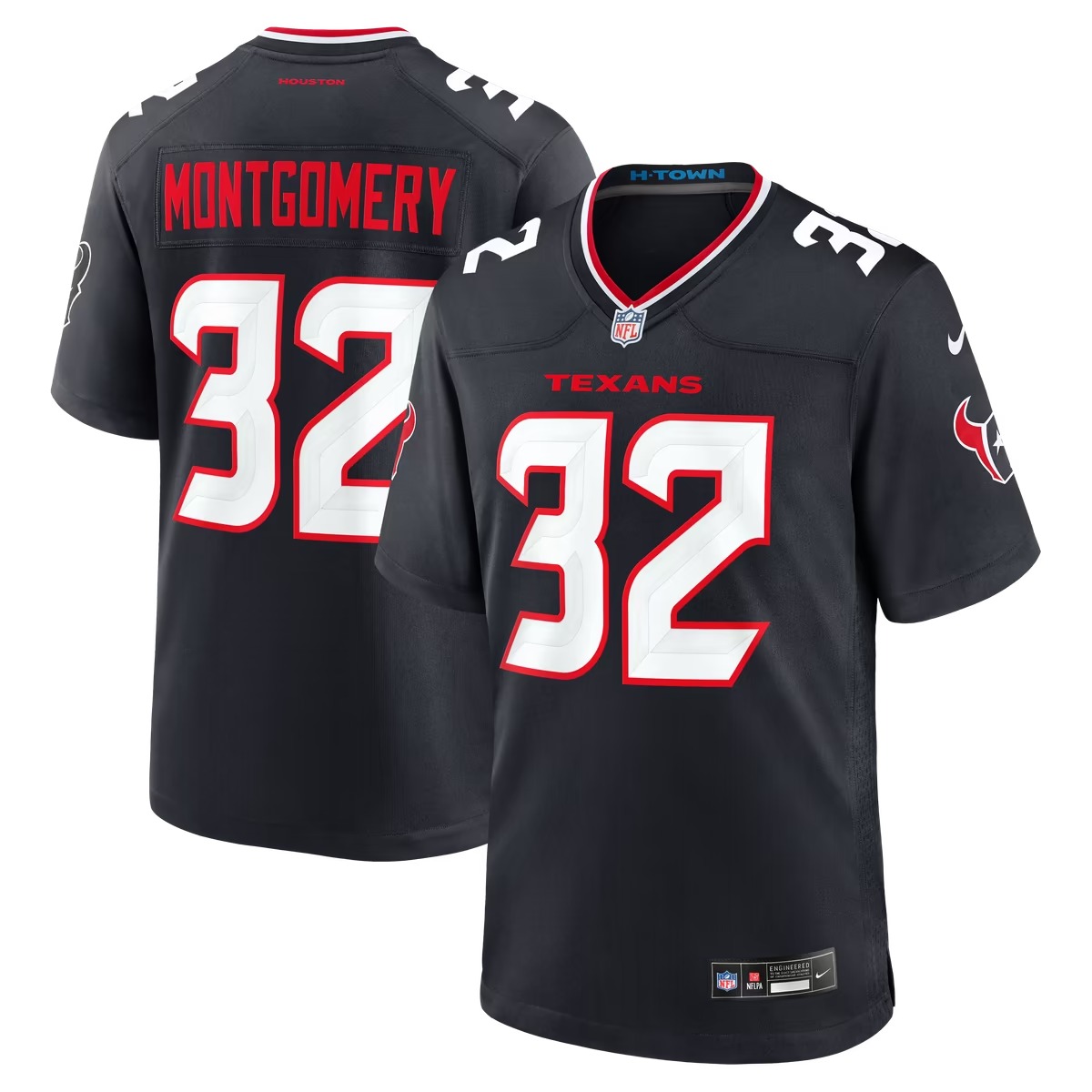 Hunk Wear - David Montgomery Houston Texans Nike Game Jersey - Navy