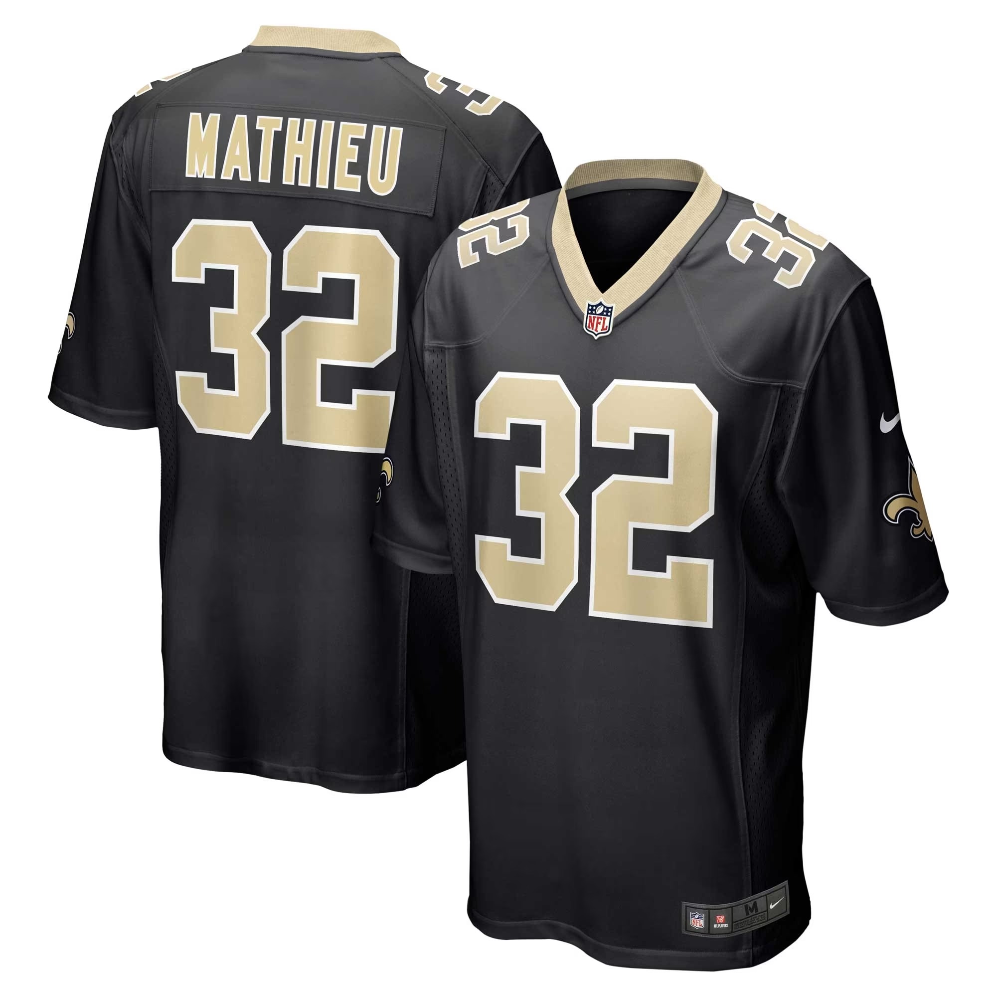 Hunk Wear - Tyrann Mathieu New Orleans Saints Nike Game Jersey - Black