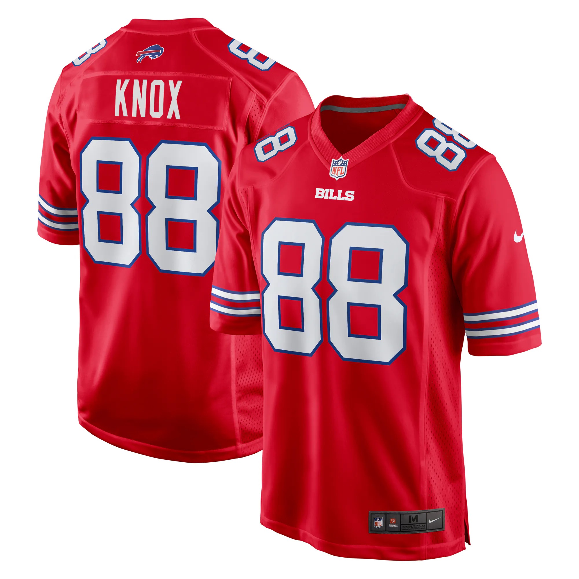 Hunk Wear - Dawson Knox Buffalo Bills Nike Alternate Game Jersey - Red