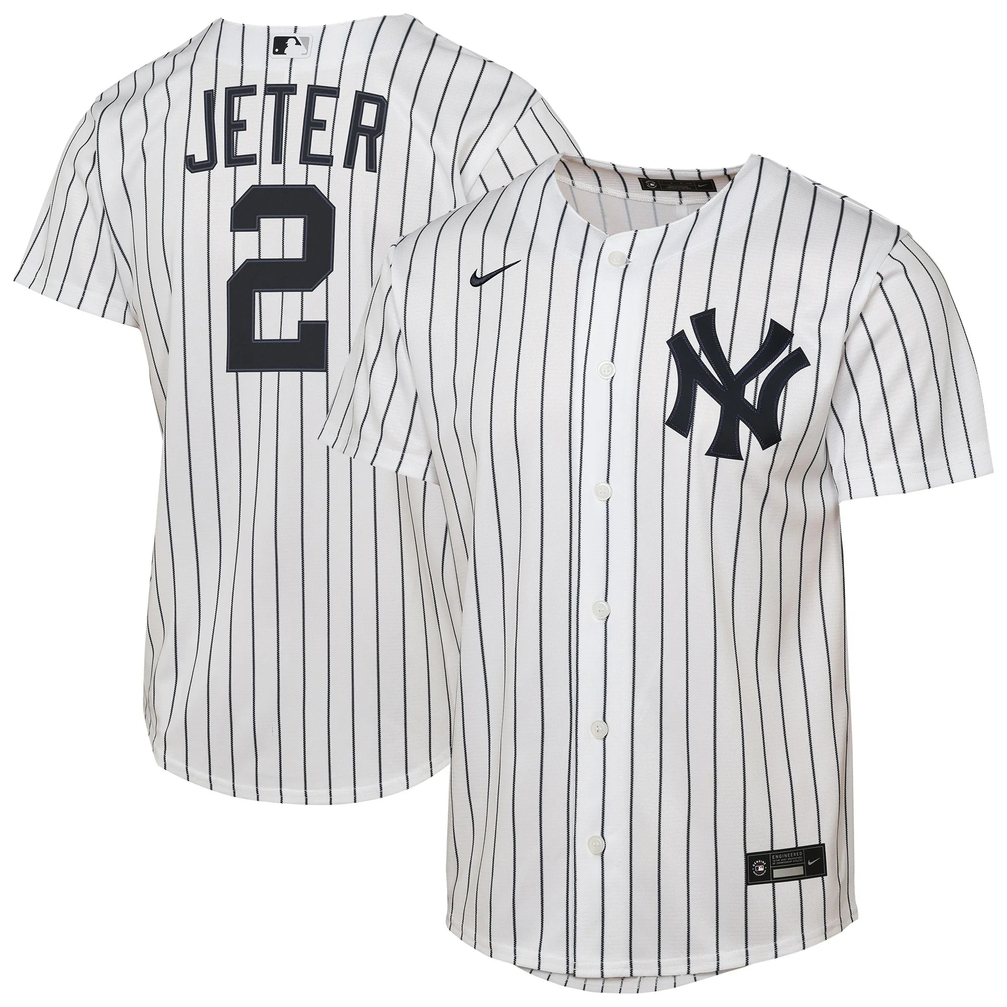 Hunk Wear - Derek Jeter New York Yankees Nike Youth Home Replica Jersey - White