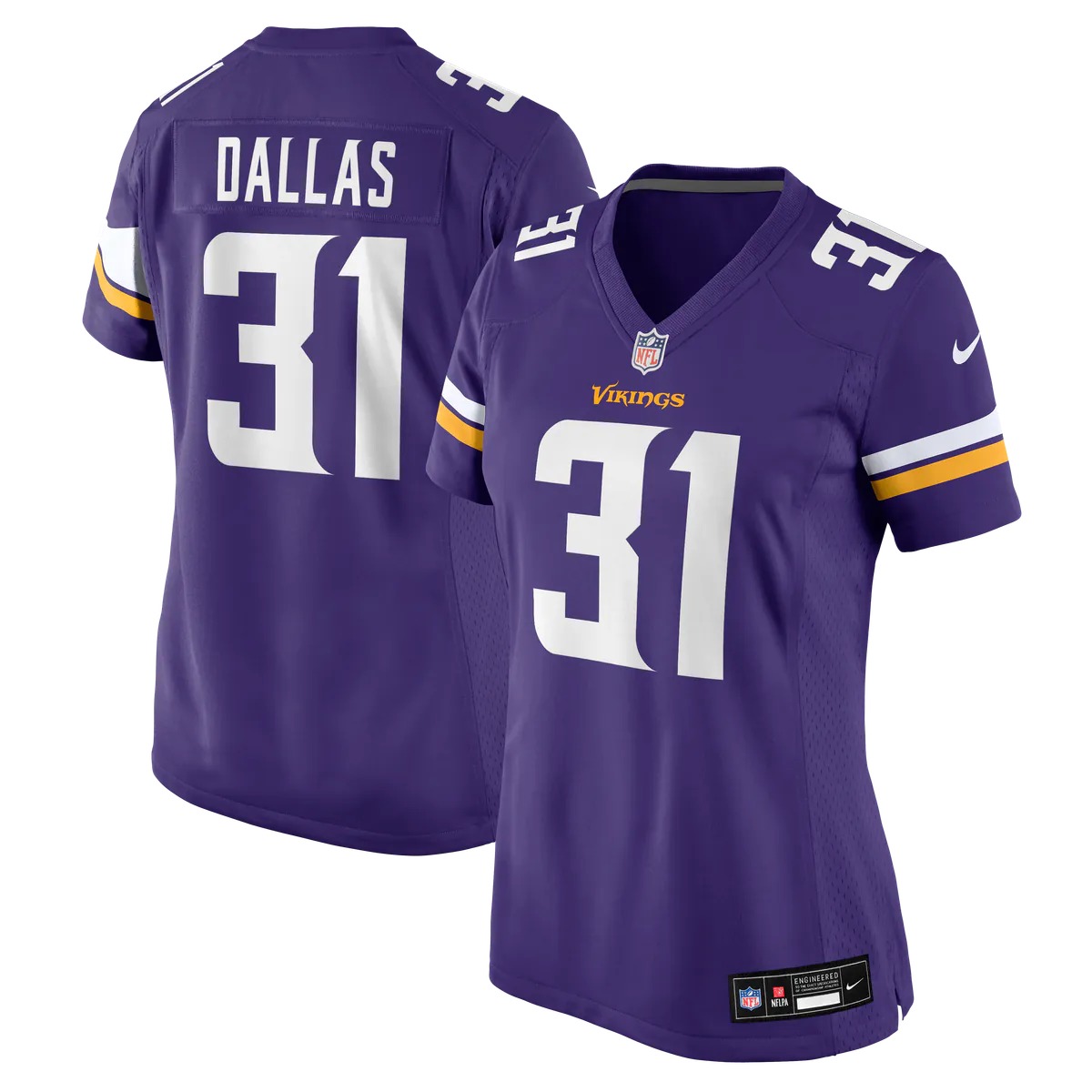 Hunk Wear - DeeJay Dallas Minnesota Vikings Nike Women's Team Game Jersey - Purple