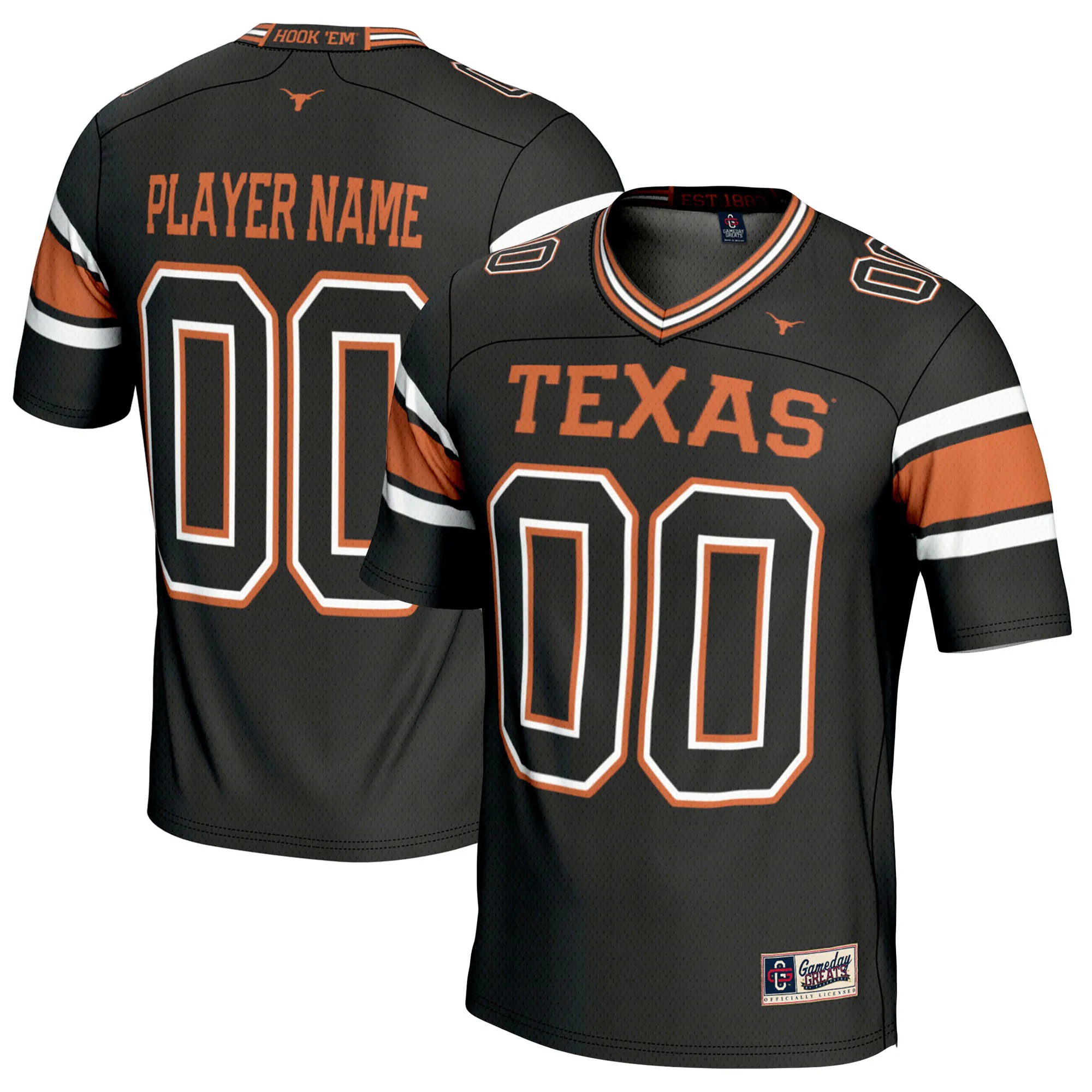 Hunk Wear - Texas Longhorns GameDay Greats NIL Pick-A-Player Football Jersey - Black