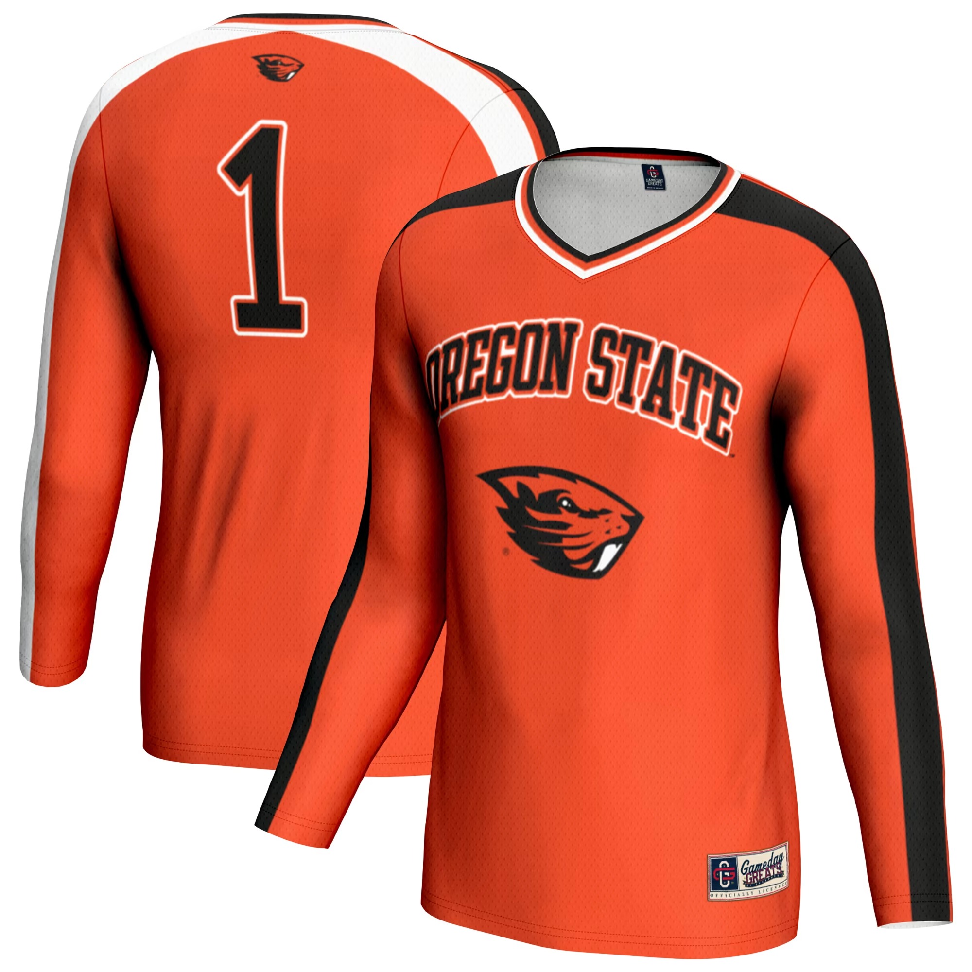 Hunk Wear - Oregon State Beavers GameDay Greats Youth #1 Lightweight Volleyball Fashion Jersey - Orange