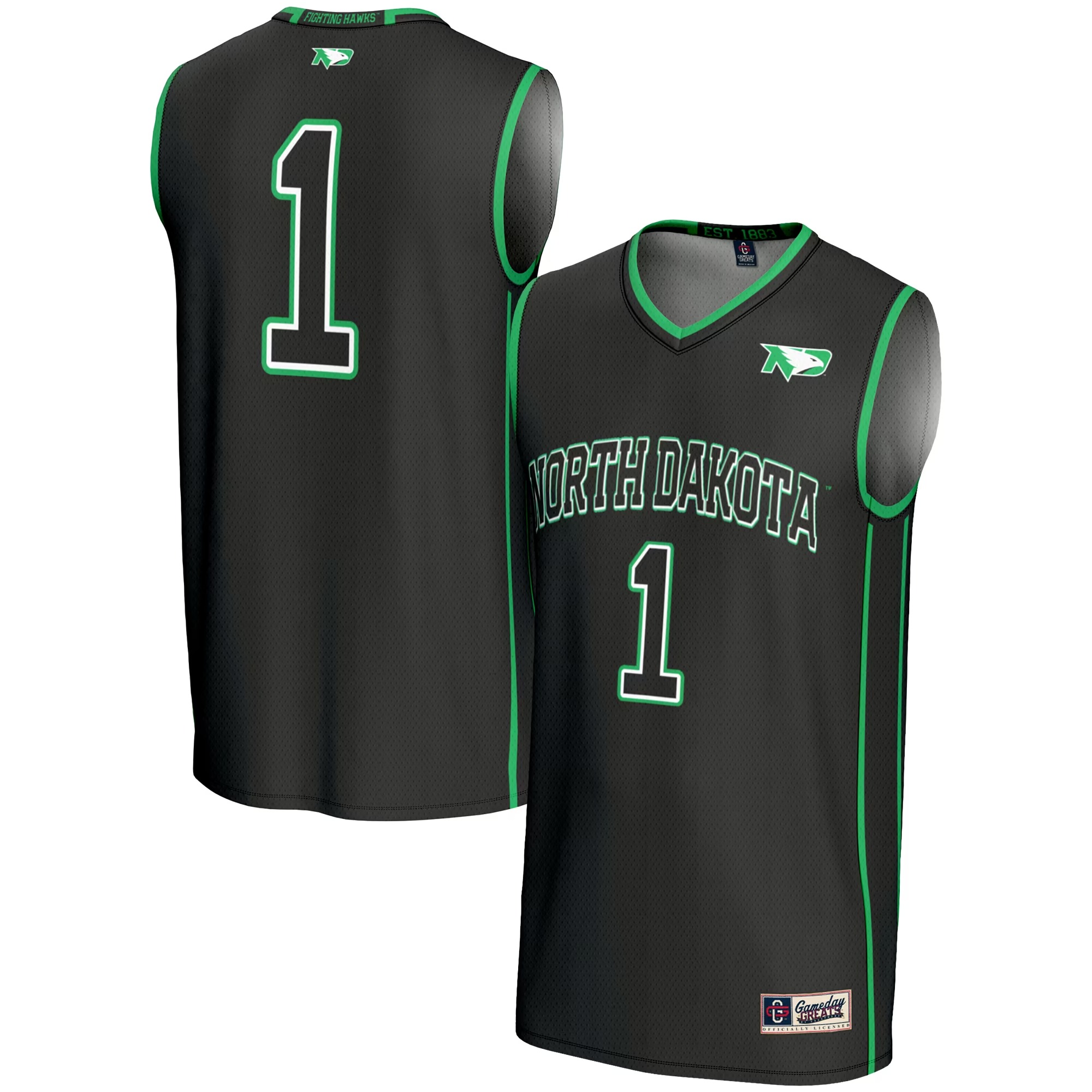 Hunk Wear - #1 North Dakota GameDay Greats Youth Lightweight Basketball Fashion Jersey - Black
