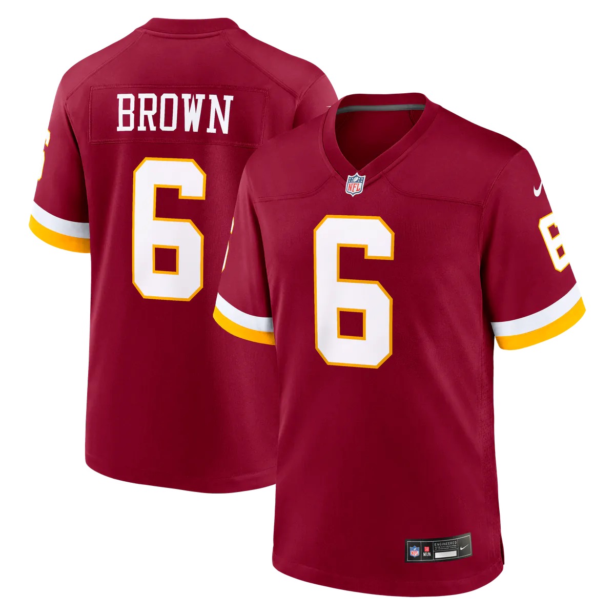 Hunk Wear - Dyami Brown Washington Commanders Nike Team Game Jersey - Burgundy