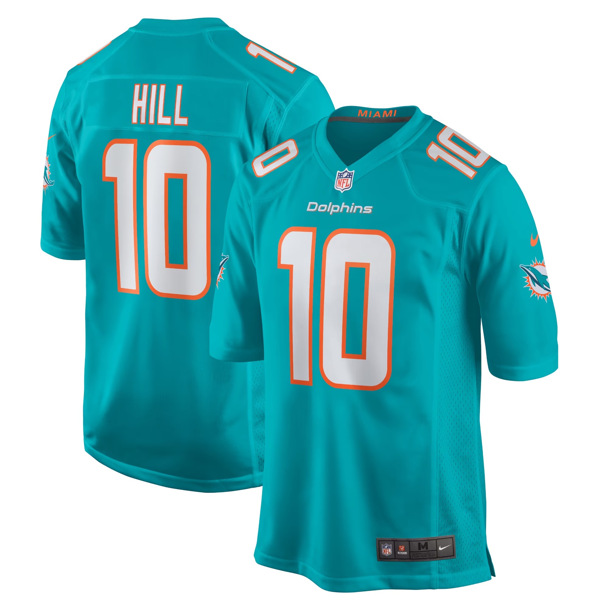 Hunk Wear - Tyreek Hill Miami Dolphins Nike Game Jersey - Aqua