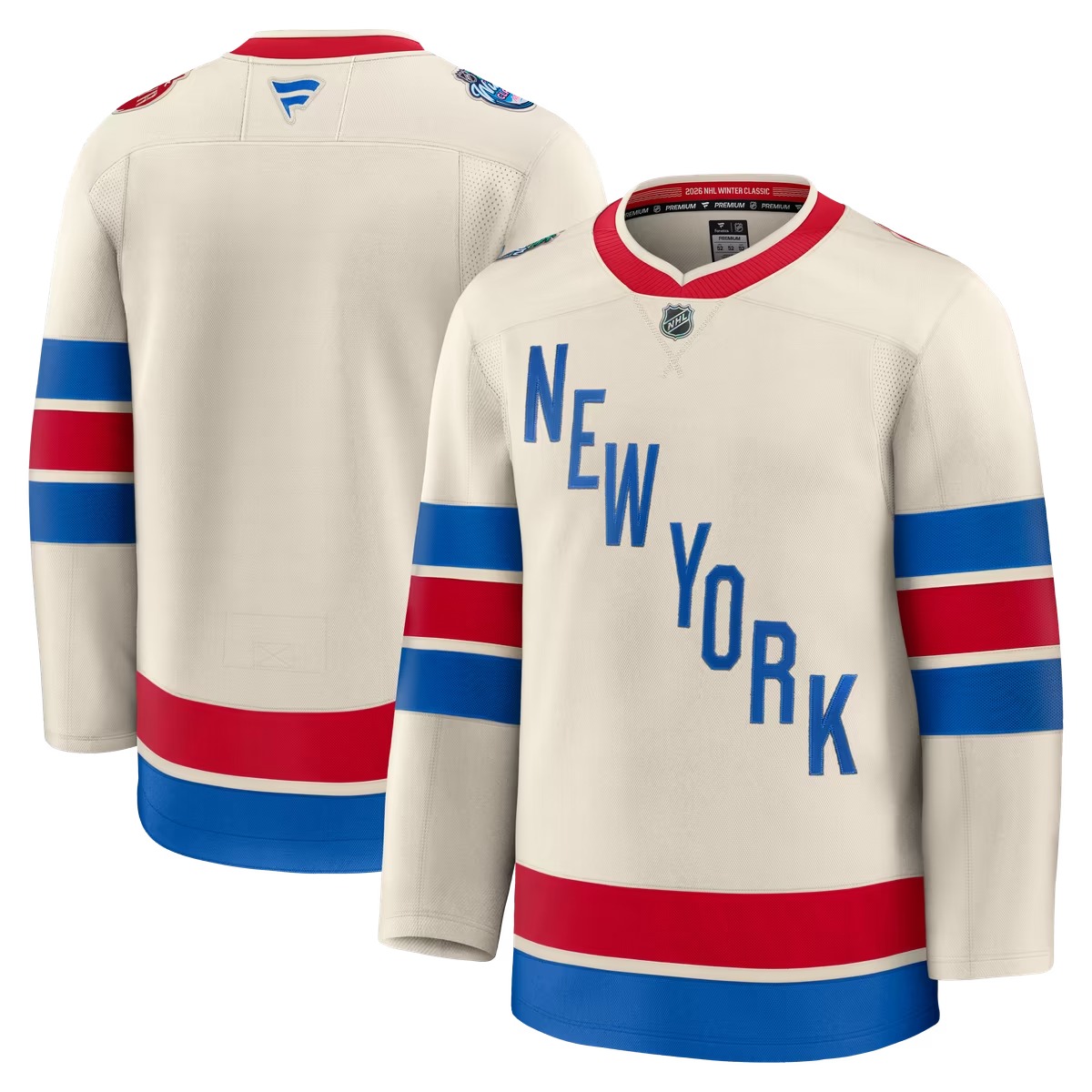 Hunk Wear - New York Rangers Fanatics 2026 NHL Winter Classic Premium Jersey - Beige