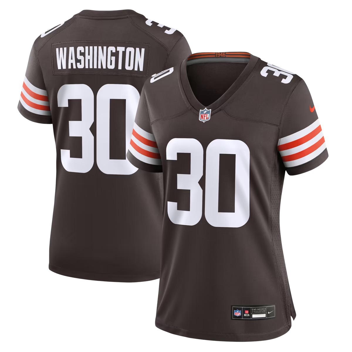 Hunk Wear - Zion Washington Cleveland Browns Nike Women's Team Game Jersey - Brown
