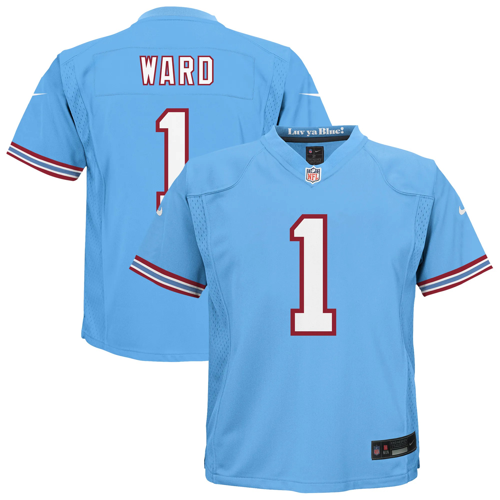 Hunk Wear - Cameron Ward Tennessee Titans Nike Toddler Alternate 2 Game Jersey - Light Blue