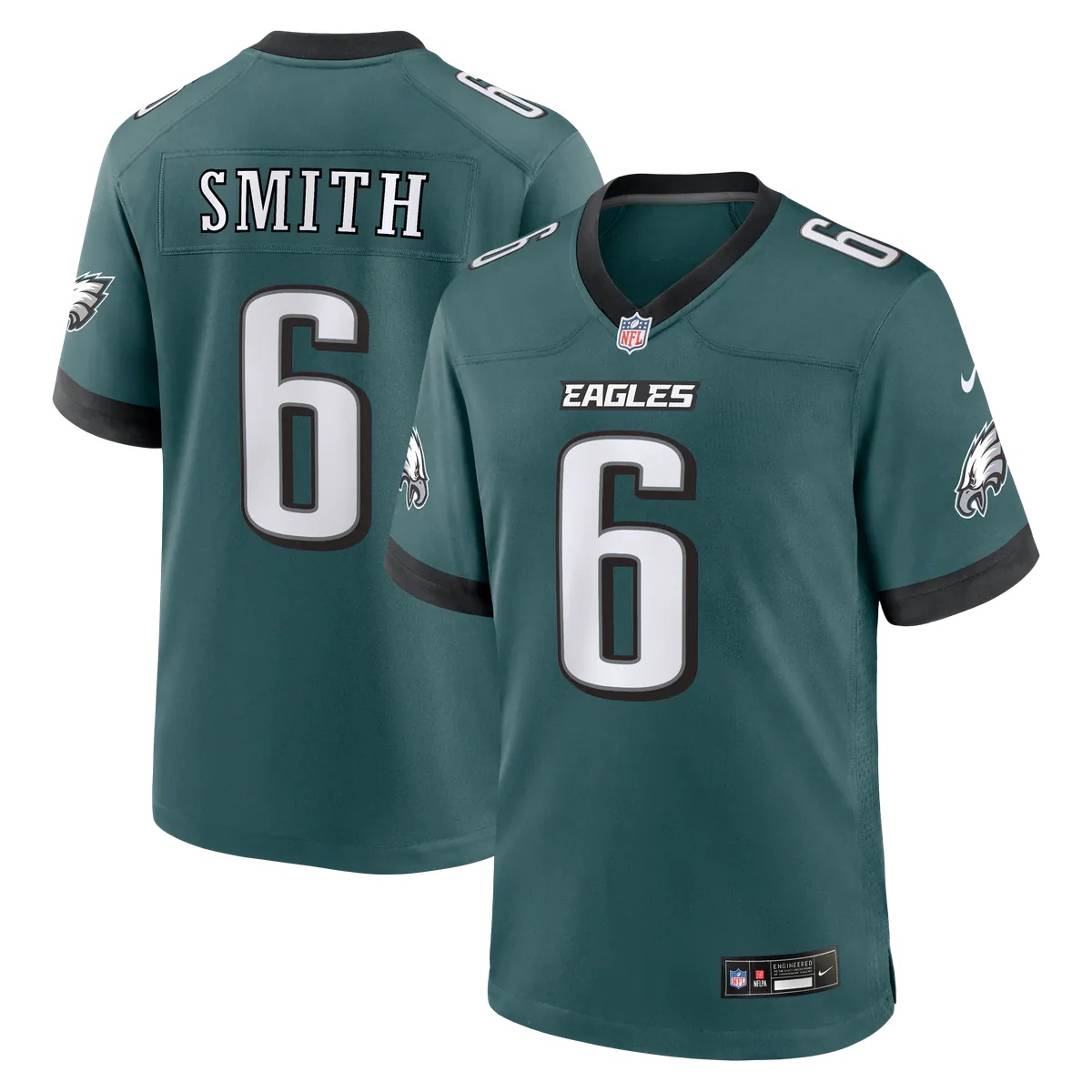 Hunk Wear - DeVonta Smith Philadelphia Eagles Nike Team Game Jersey - Midnight Green