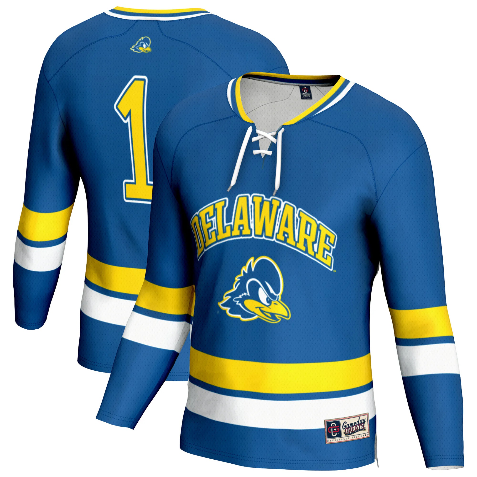 Hunk Wear - Delaware Fightin' Blue Hens GameDay Greats Unisex Lightweight Men's Hockey Fashion Jersey - Royal