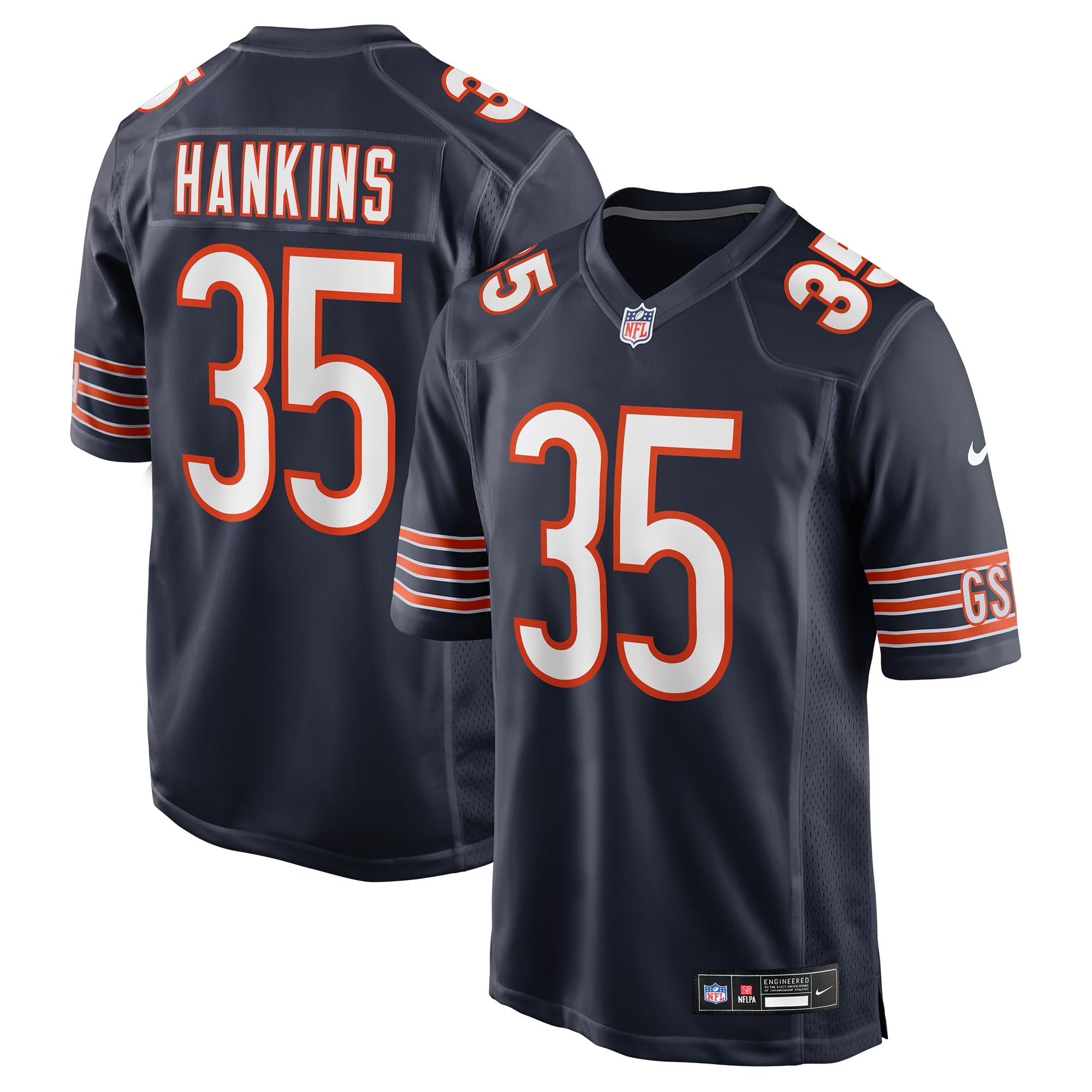 Hunk Wear - Deion Hankins Chicago Bears Nike Team Game Jersey - Navy