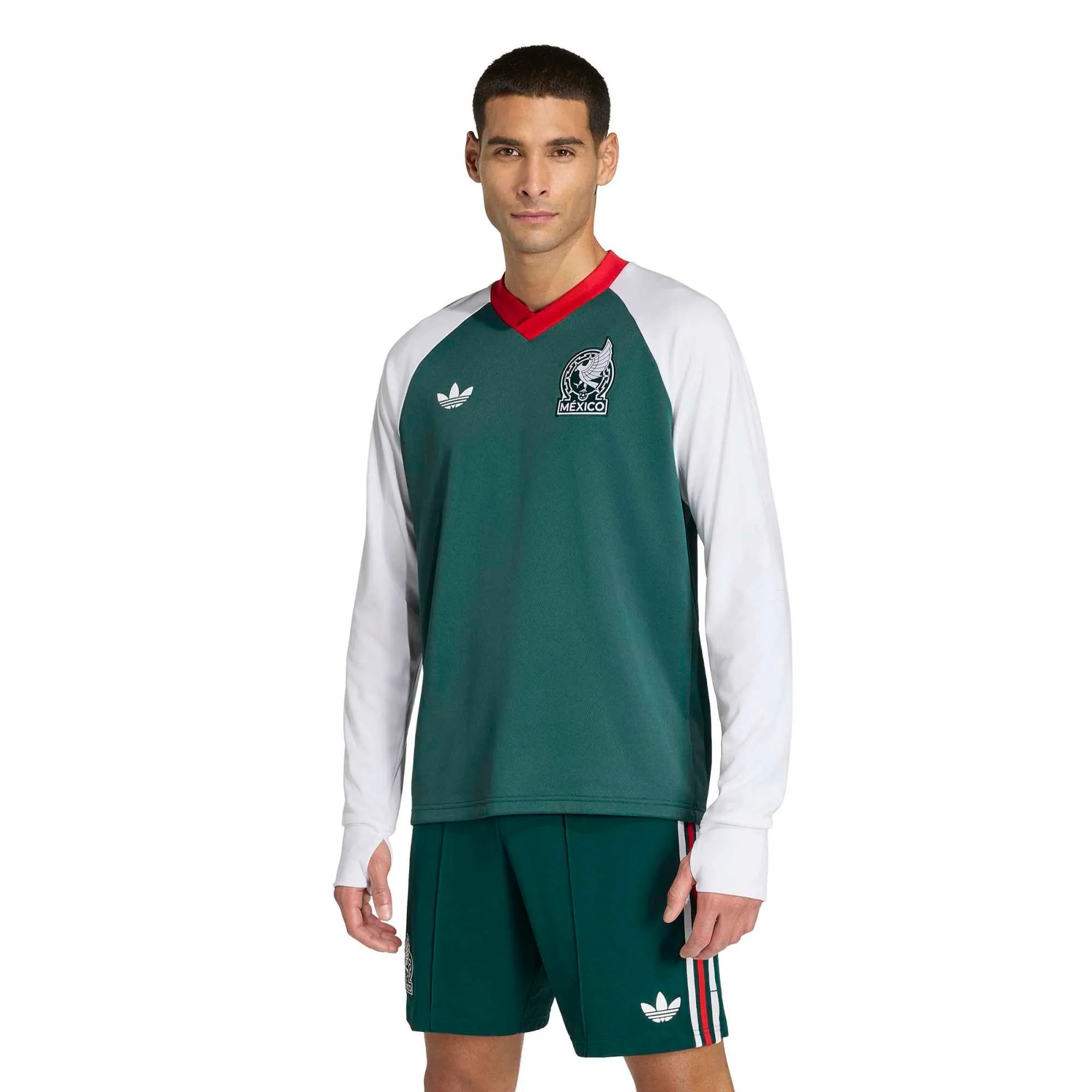 Hunk Wear - Mexico National Team adidas 2026 Long Sleeve Pre-Match Top - Green
