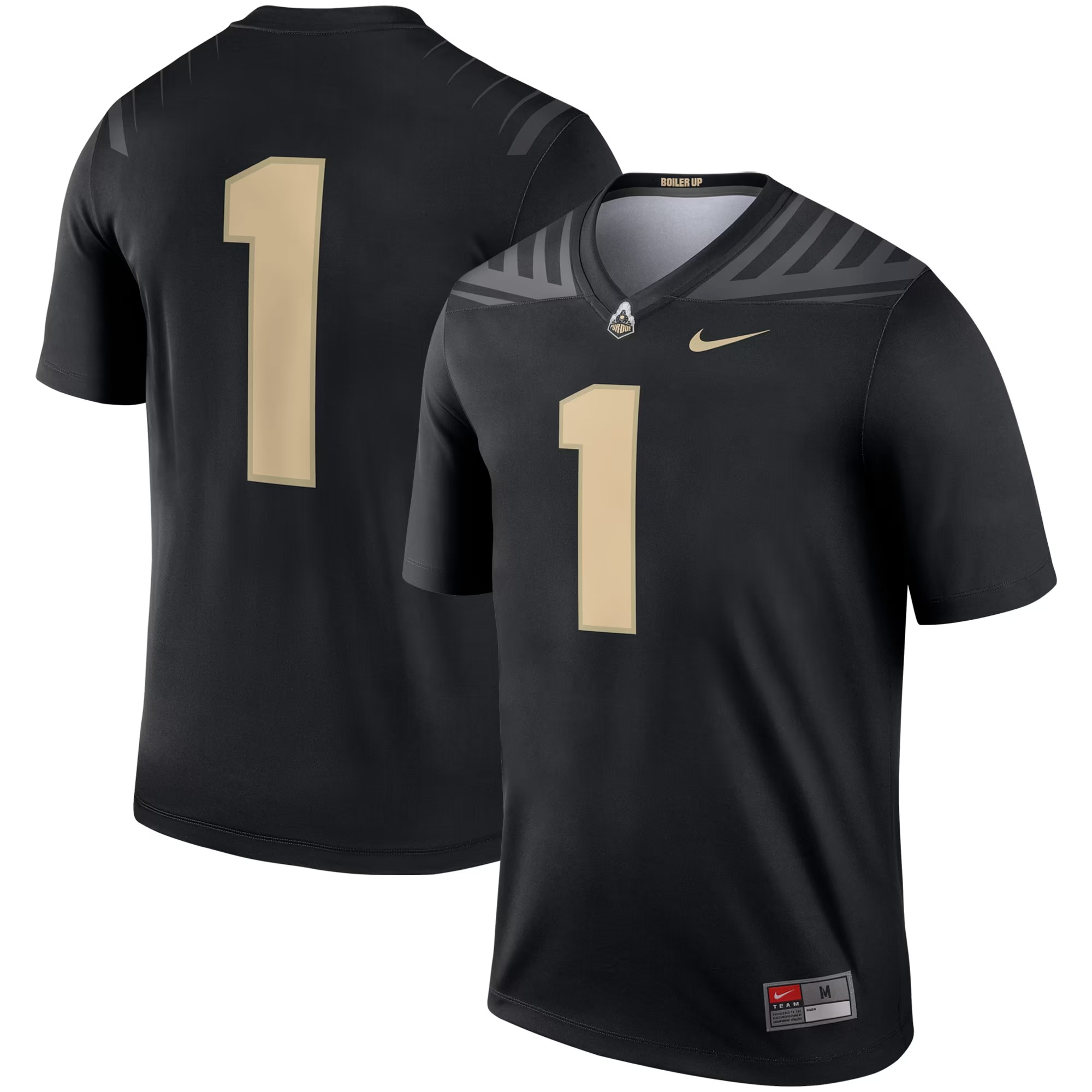 Hunk Wear - #1 Purdue Boilermakers Nike Legend Jersey - Black