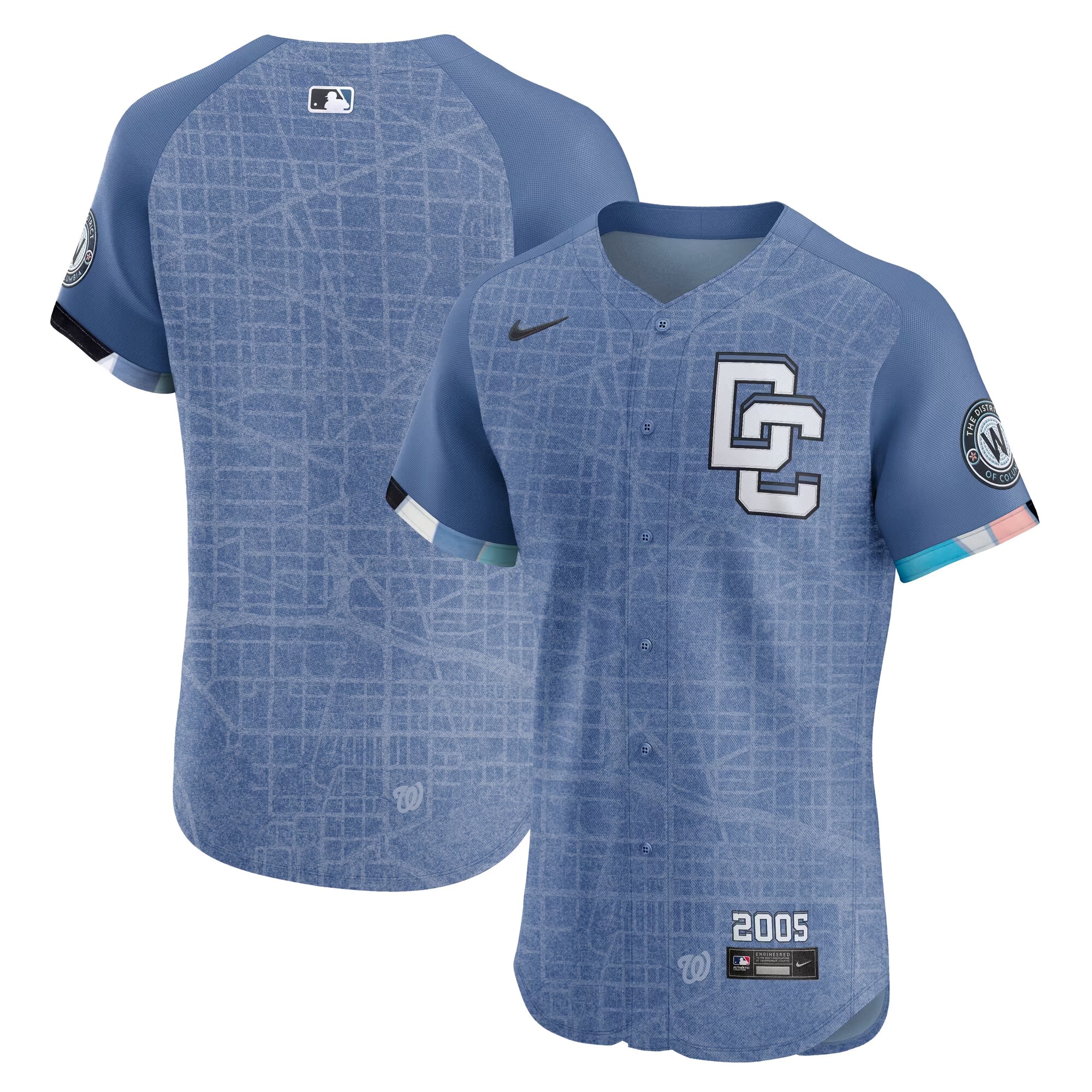 Hunk Wear - Washington Nationals Nike 2025 City Connect Elite Jersey - Blue