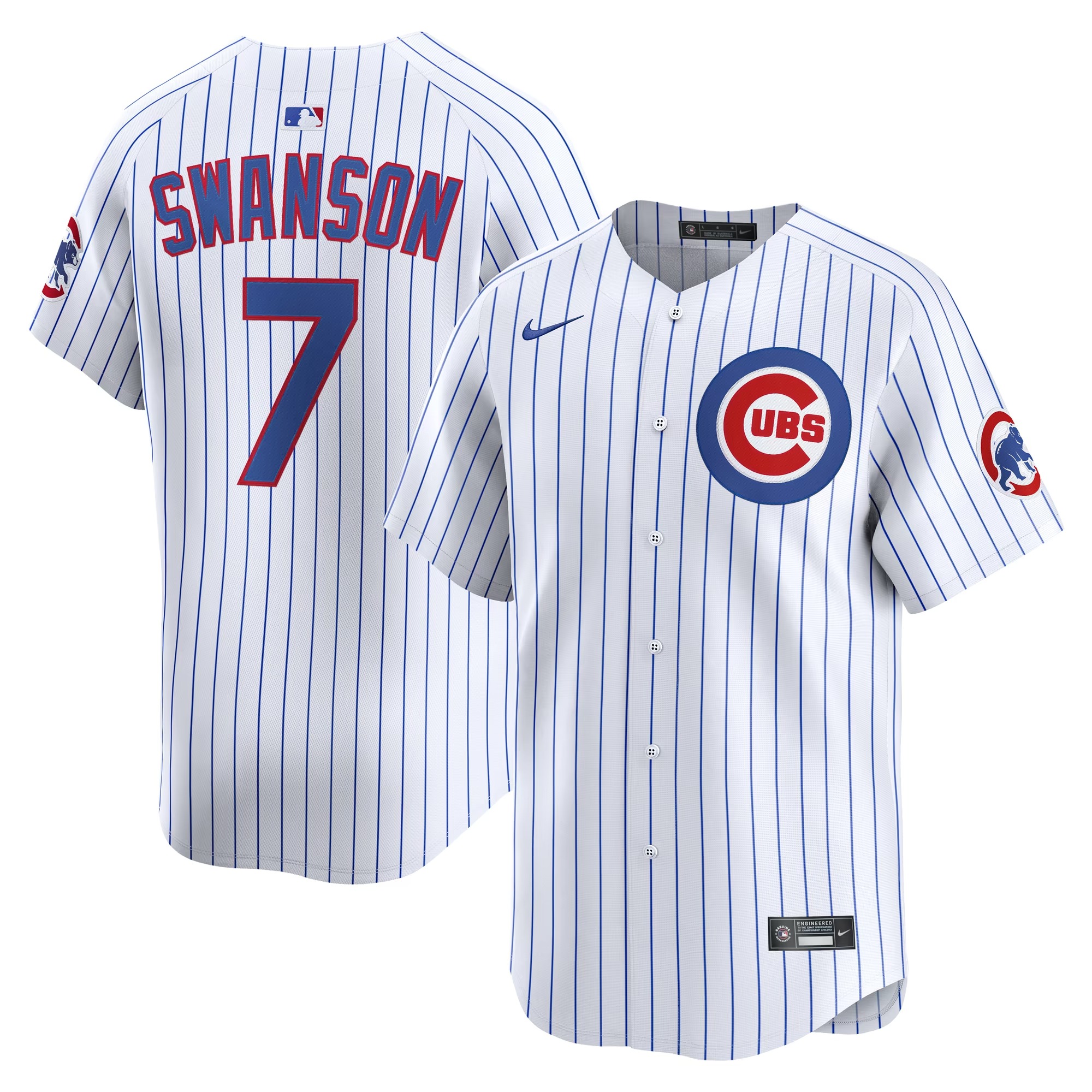 Hunk Wear - Dansby Swanson Chicago Cubs Nike Home Limited Player Jersey - White