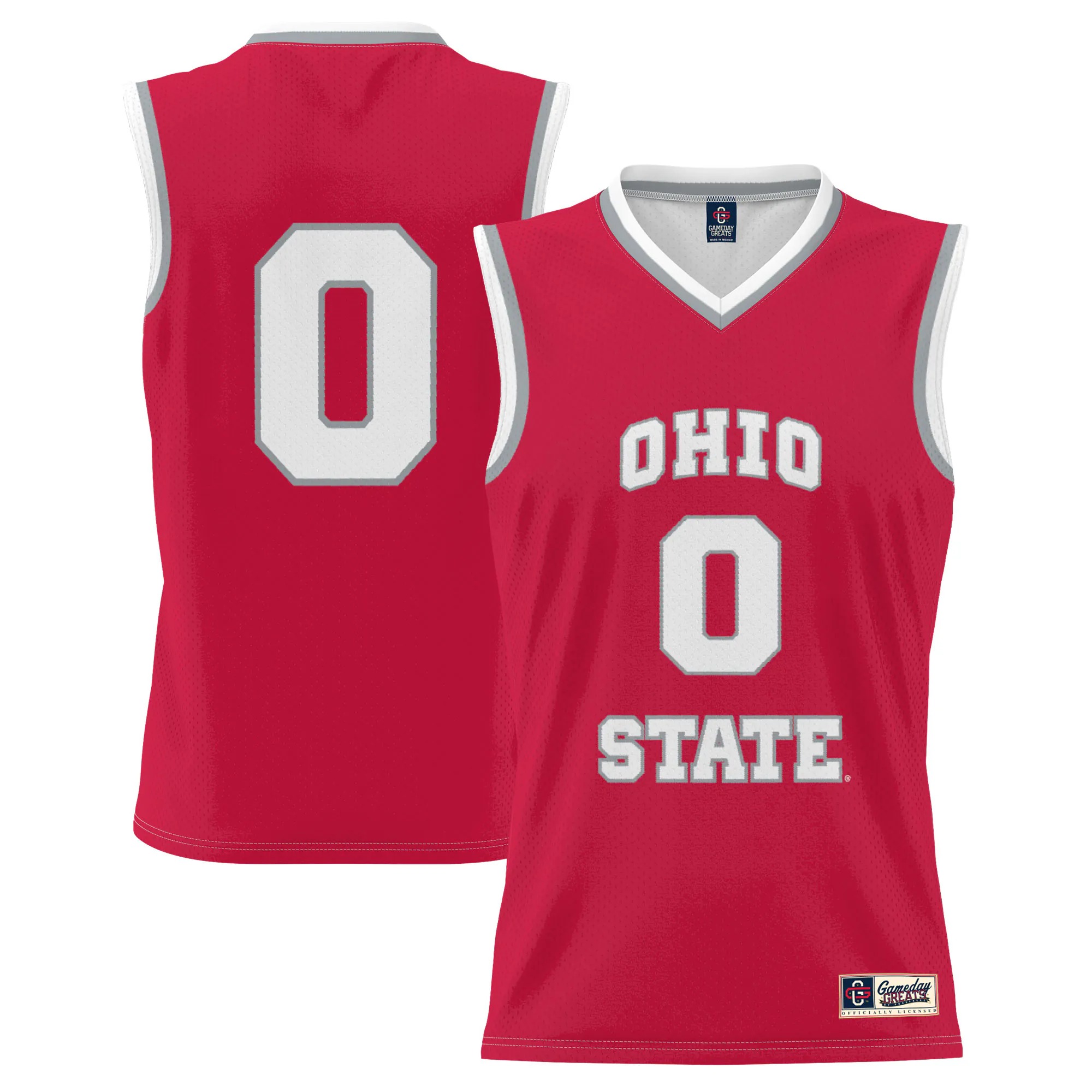 Hunk Wear - #0 Ohio State Buckeyes GameDay Greats Youth Lightweight Women's Basketball Fashion Jersey - Scarlet
