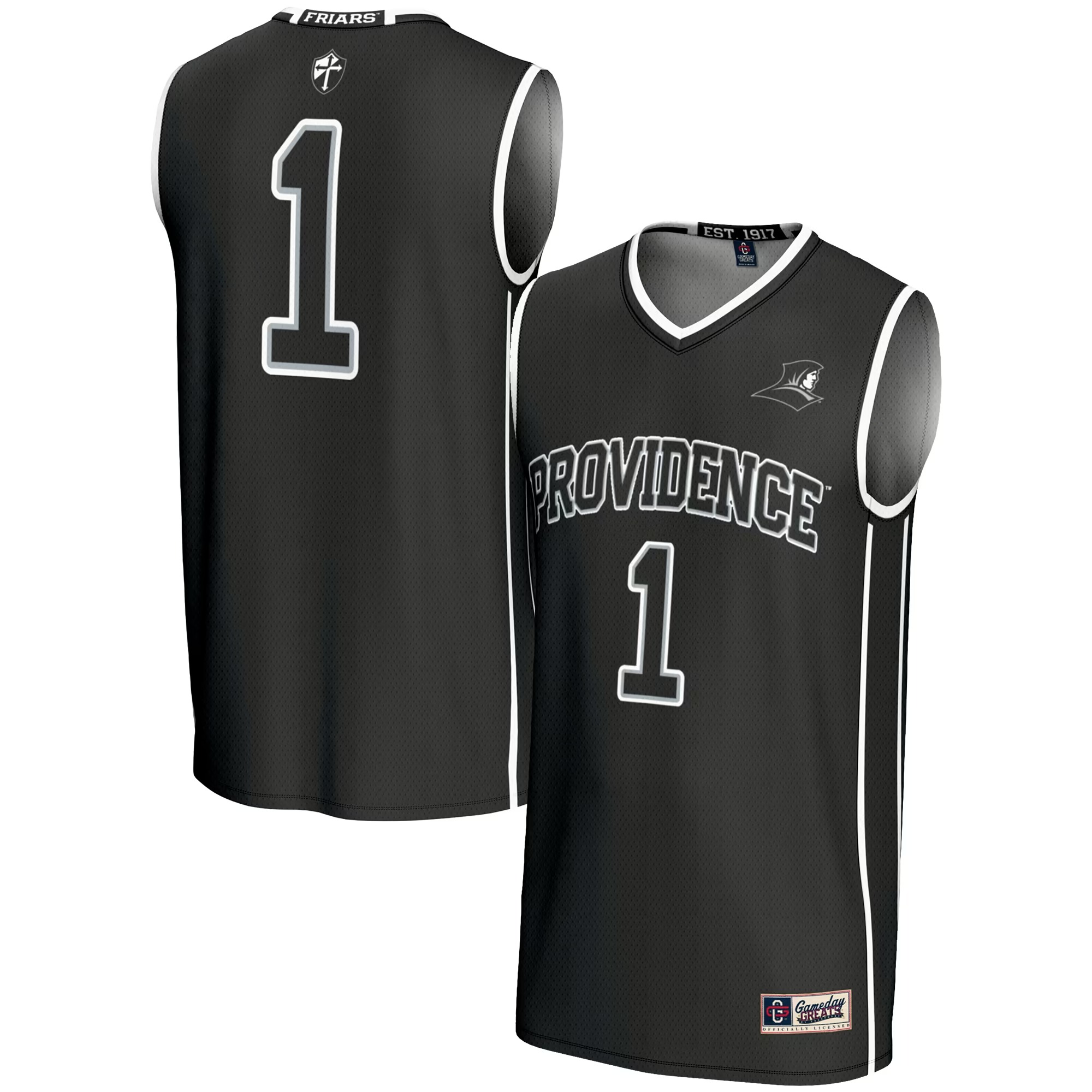 Hunk Wear - #1 Providence Friars GameDay Greats Unisex Lightweight Basketball Jersey - Black