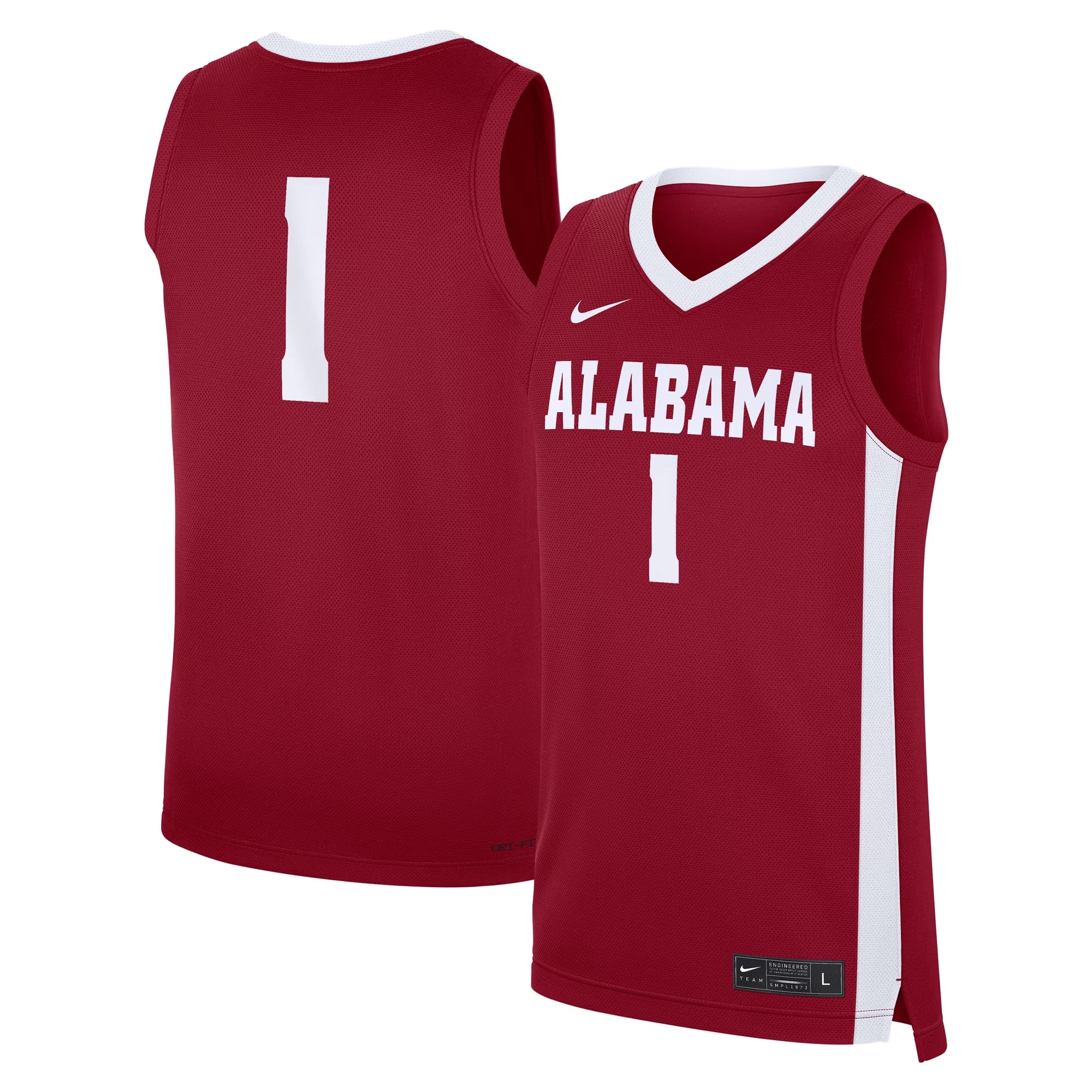 Hunk Wear - #1 Alabama Crimson Tide Nike Road Replica Jersey - Crimson