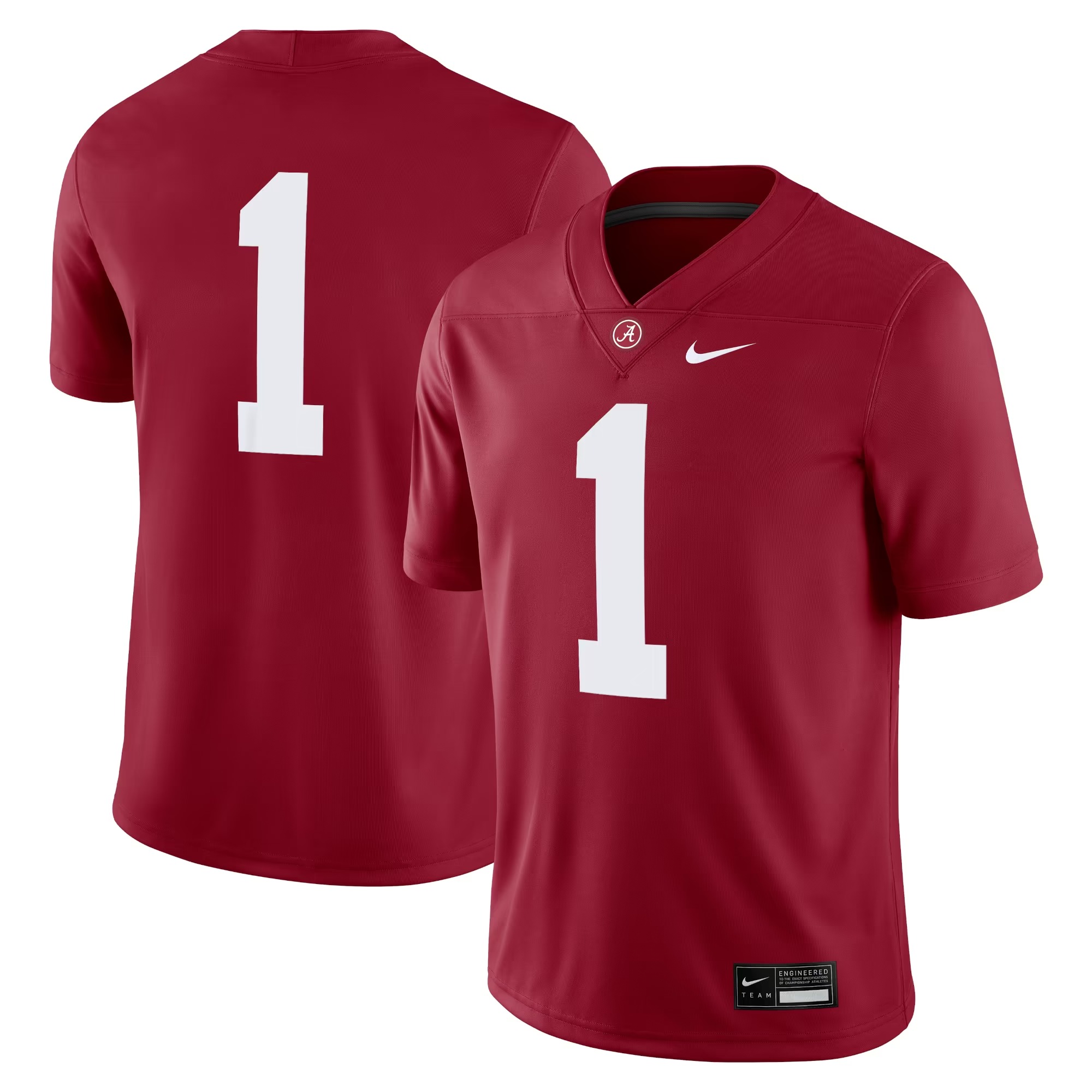 Hunk Wear - #1 Alabama Crimson Tide Nike Game Jersey - Crimson