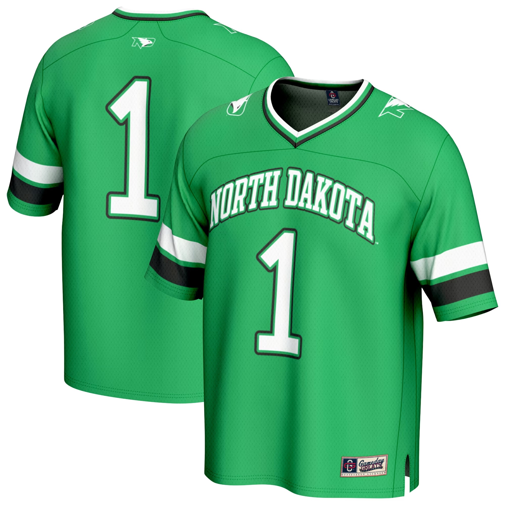 Hunk Wear - #1 North Dakota GameDay Greats Youth Lightweight Collegiate Football Fashion Jersey - Kelly Green