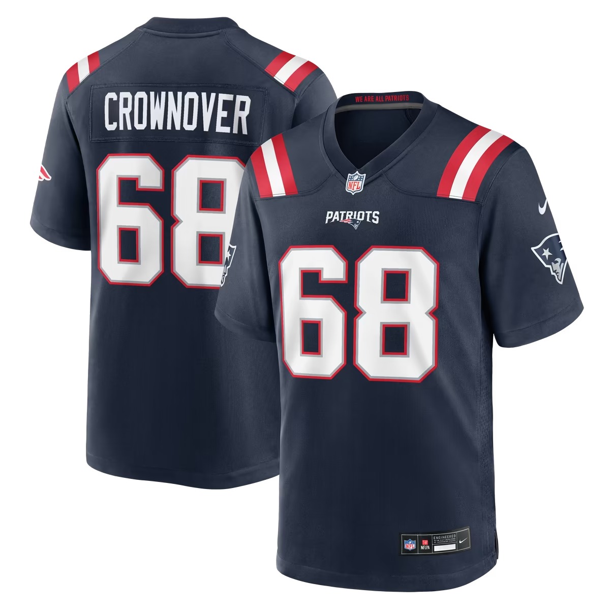 Hunk Wear - Dametrious Crownover New England Patriots Nike Team Game Jersey - Navy