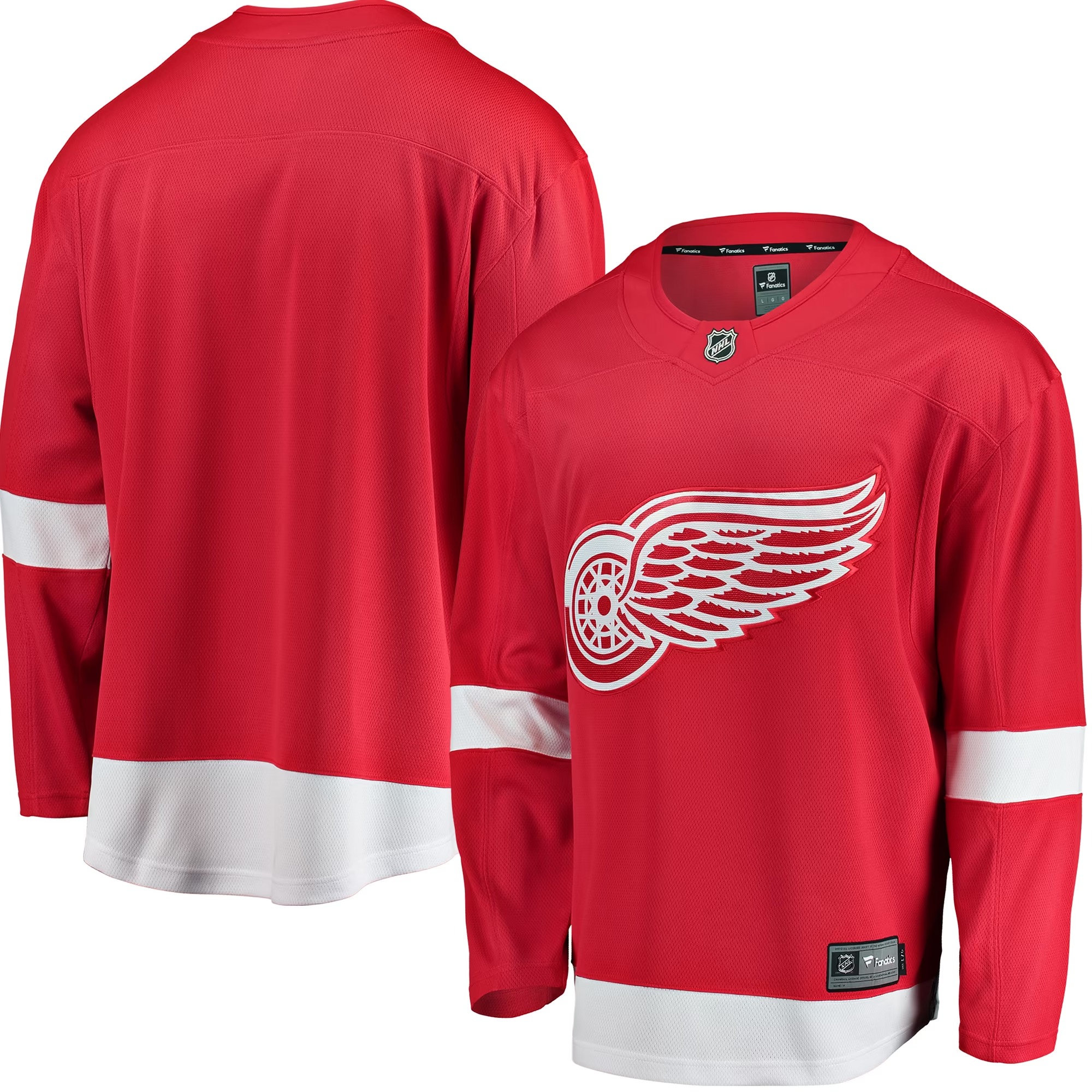 Hunk Wear - Detroit Red Wings Fanatics Breakaway Home Jersey - Red