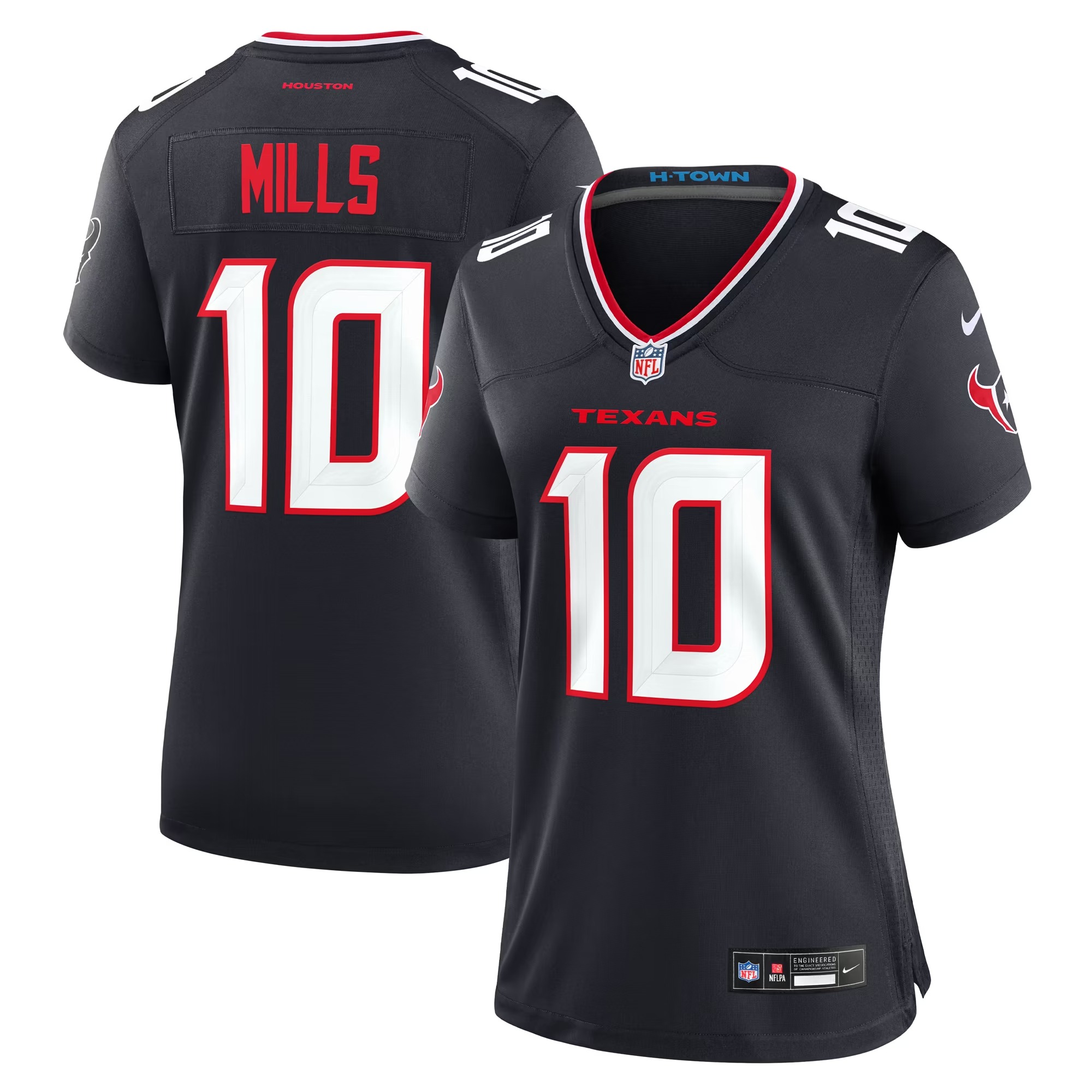 Hunk Wear - Davis Mills Houston Texans Nike Women's Team Game Jersey - Navy