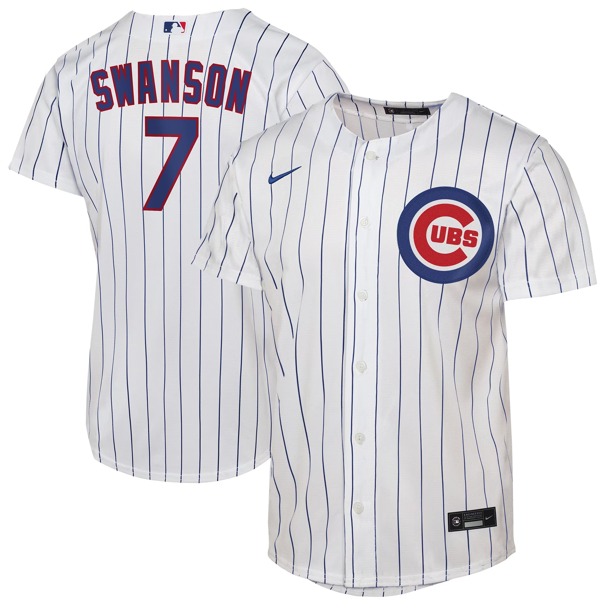 Hunk Wear - Dansby Swanson Chicago Cubs Nike Youth Home Replica Jersey - White