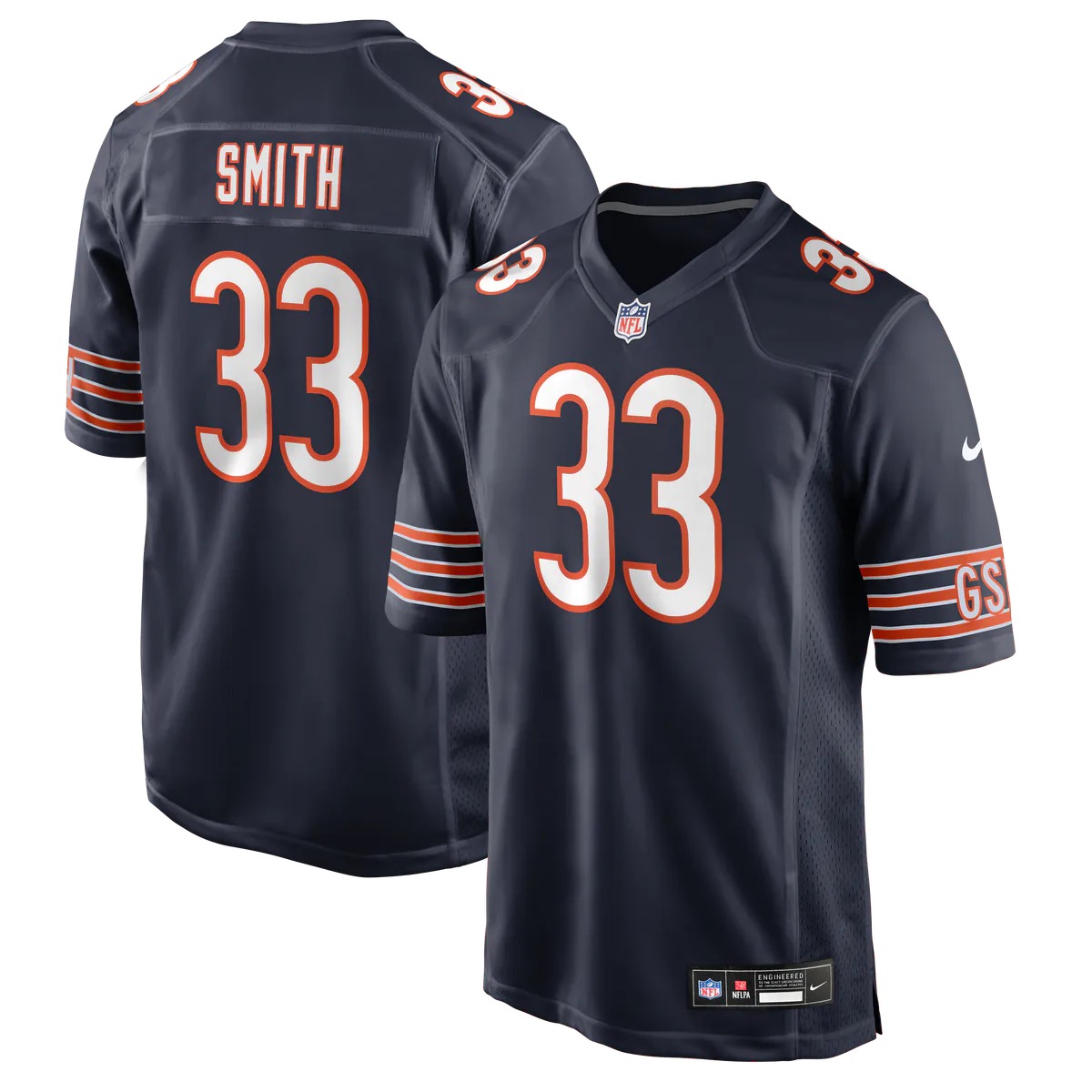 Hunk Wear - Keidron Smith Chicago Bears Nike Team Game Jersey - Navy