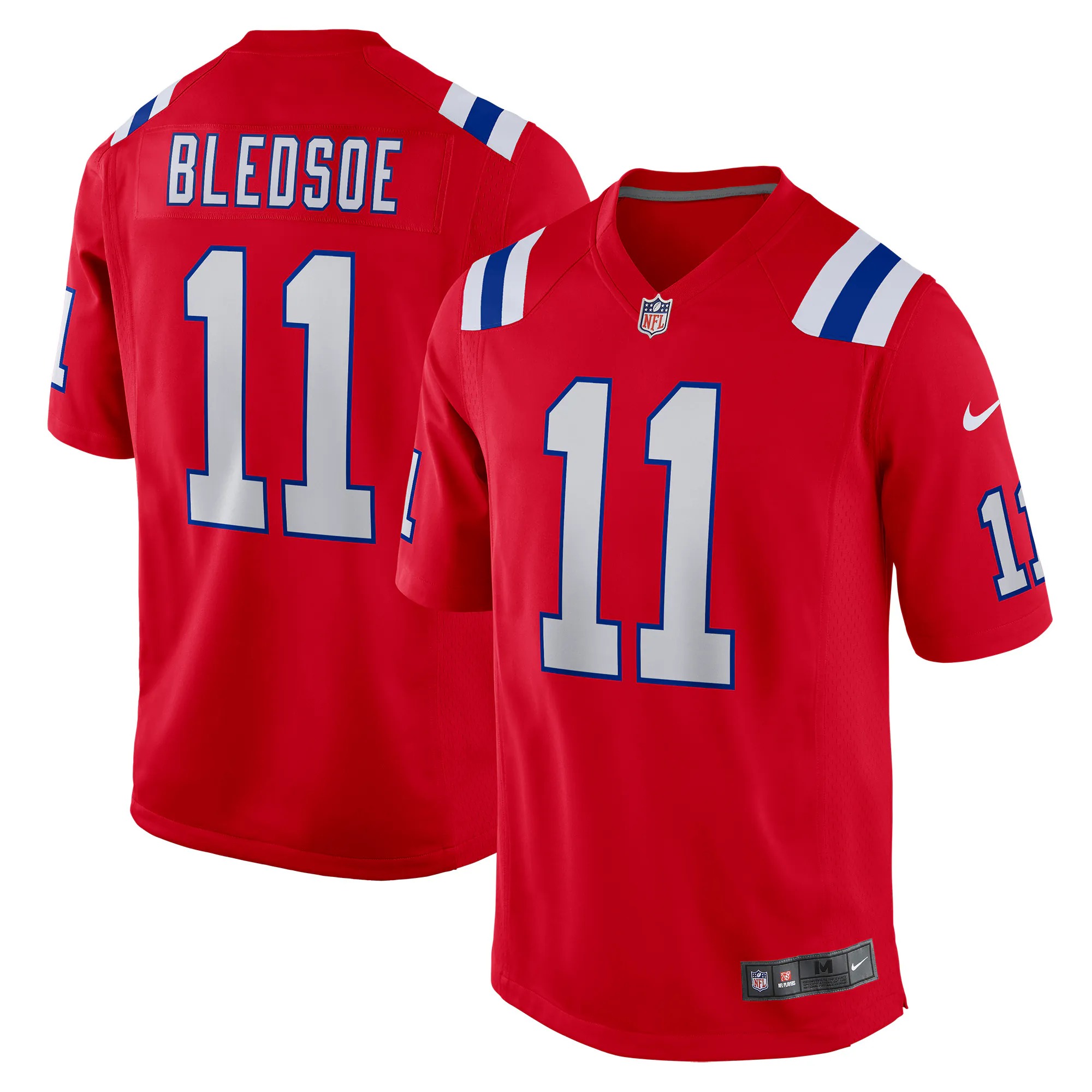Hunk Wear - Drew Bledsoe New England Patriots Nike Retired Player Alternate Game Jersey - Red
