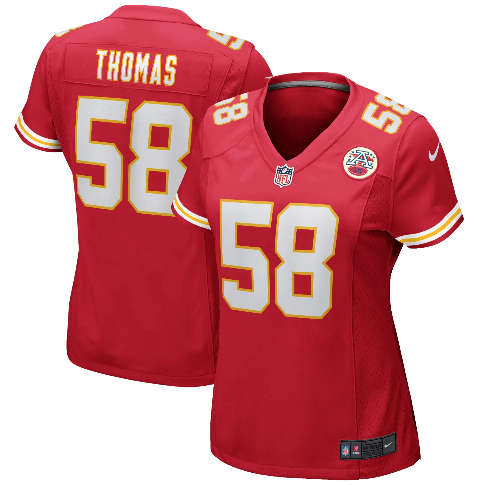 Hunk Wear - Derrick Thomas Kansas City Chiefs Nike Women's Game Retired Player Jersey - Red