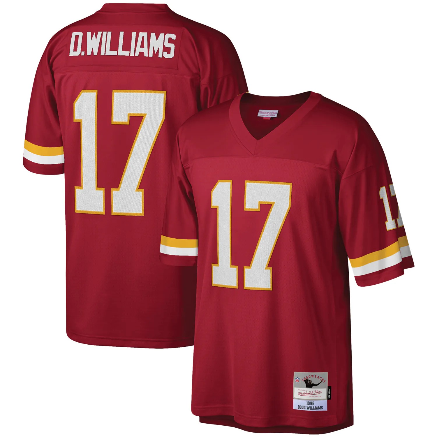 Hunk Wear - Doug Williams Washington Football Team Mitchell & Ness Legacy Replica Jersey - Burgundy