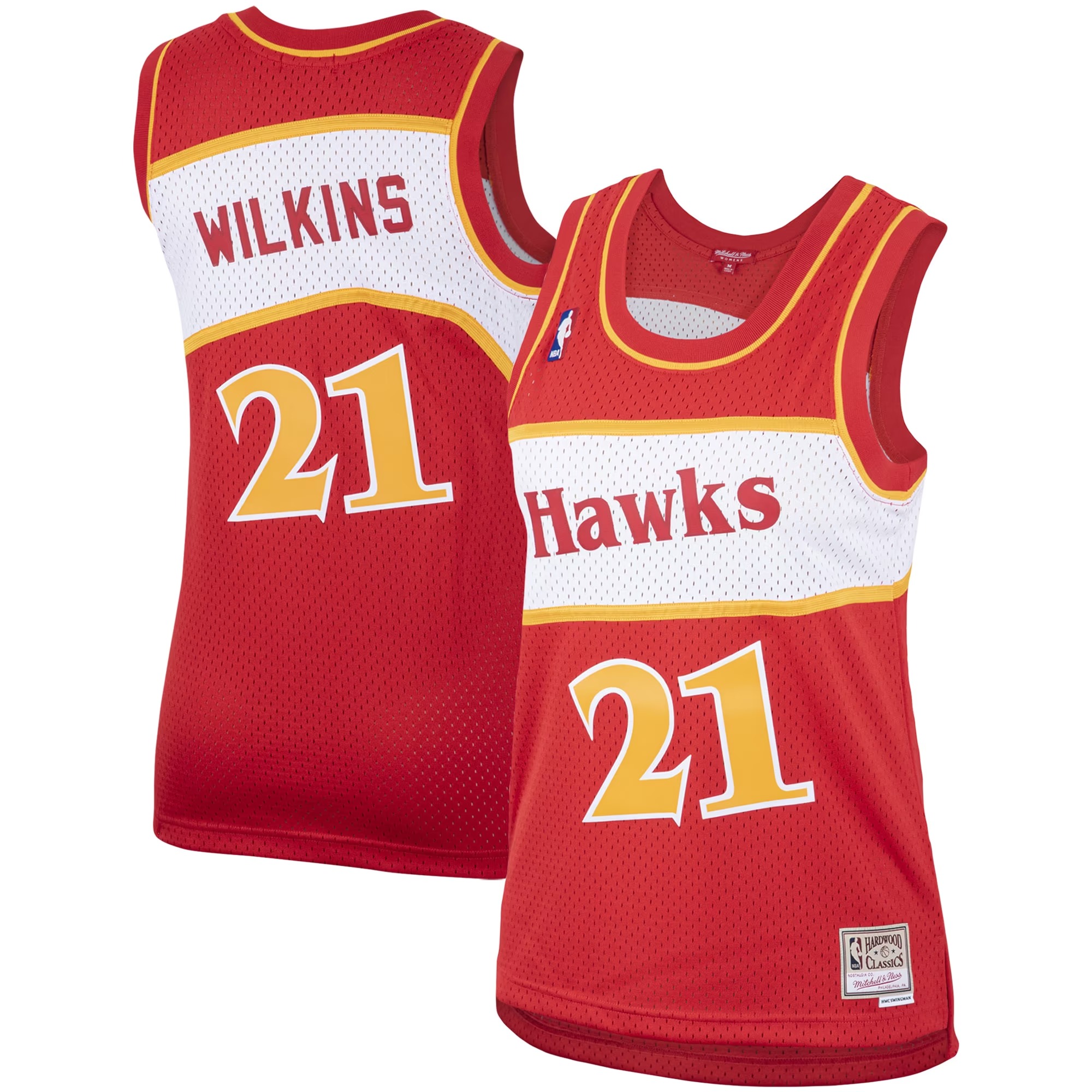 Hunk Wear - Dominique Wilkins Atlanta Hawks Mitchell & Ness Women's Hardwood Classics Swingman Jersey - Red
