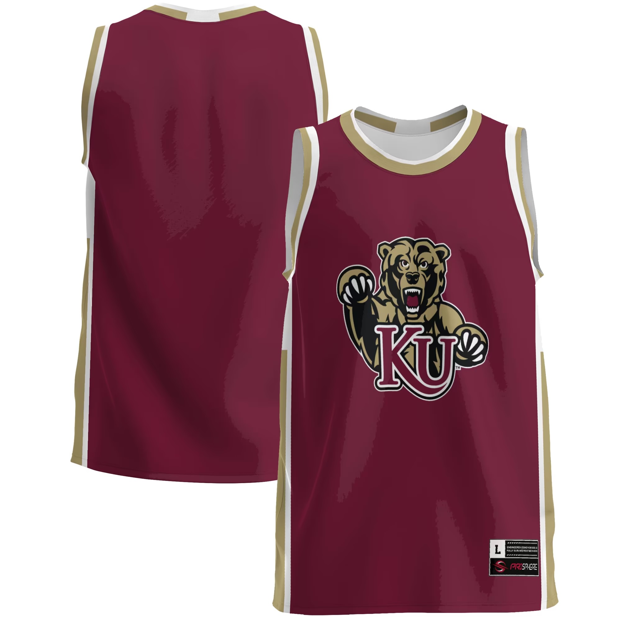 Hunk Wear - Kutztown Golden Bears GameDay Greats Lightweight Basketball Jersey - Maroon