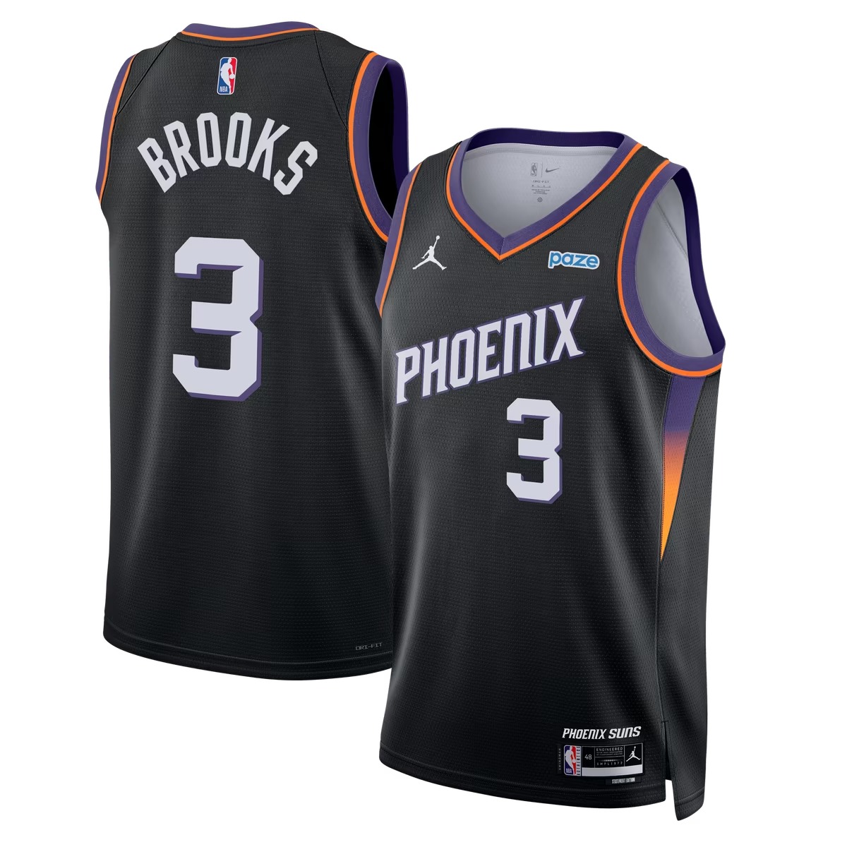 Hunk Wear - Dillon Brooks Phoenix Suns Jordan Brand Unisex Swingman Jersey - Statement Edition - Black