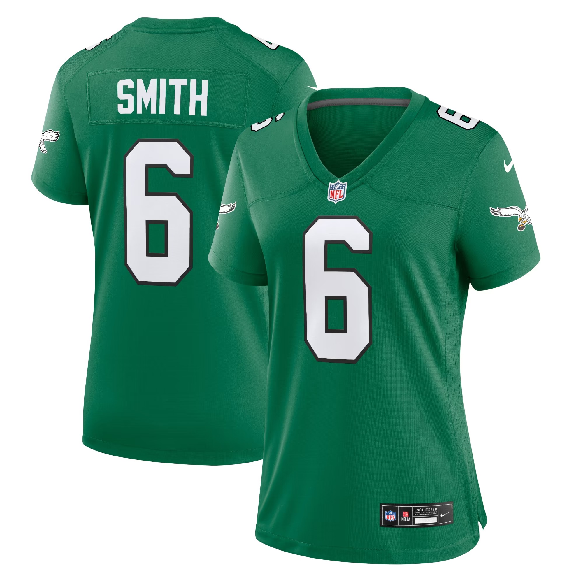 Hunk Wear - DeVonta Smith Philadelphia Eagles Nike Women's Player Jersey - Kelly Green