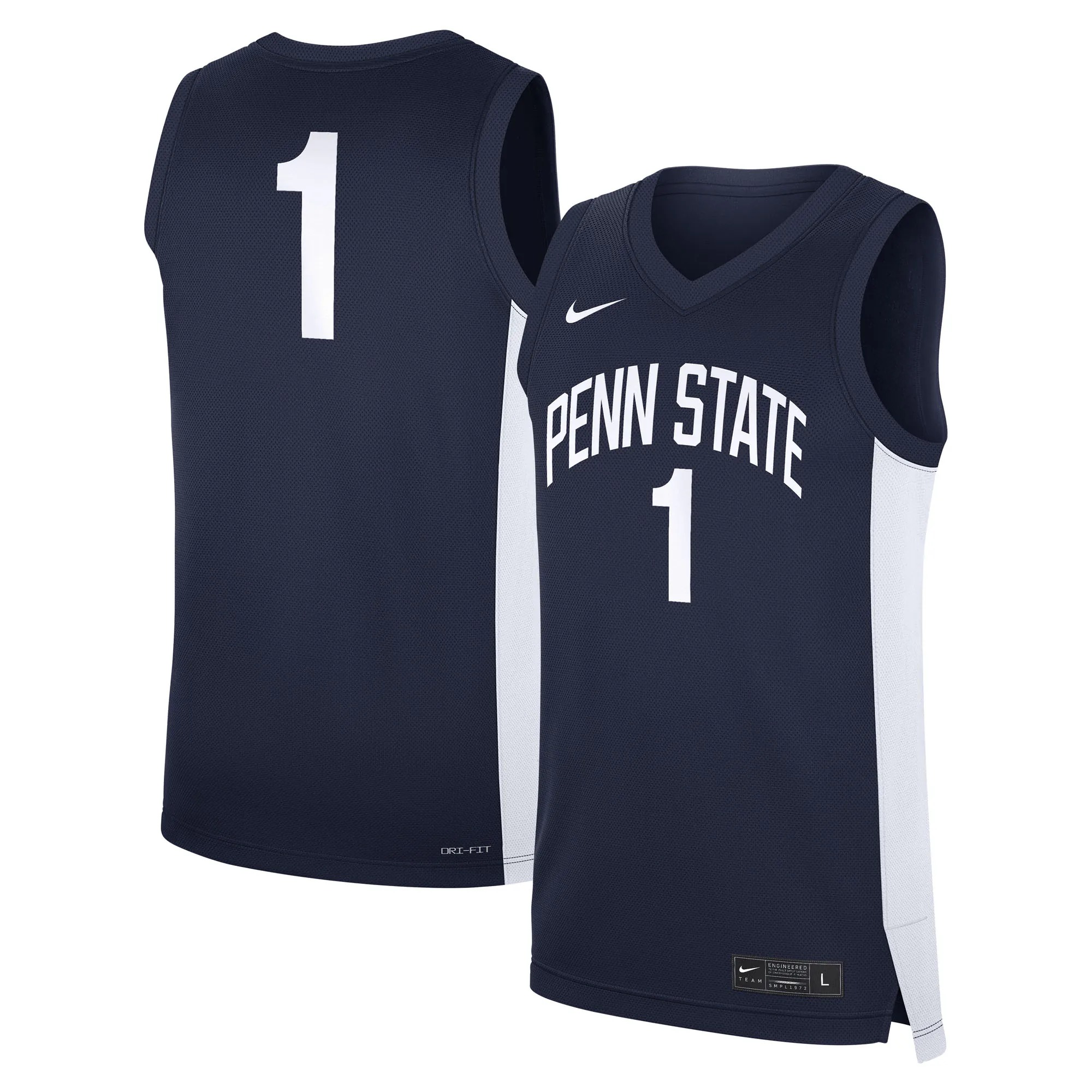 Hunk Wear - #1 Penn State Nittany Lions Nike Road Replica Jersey - Navy