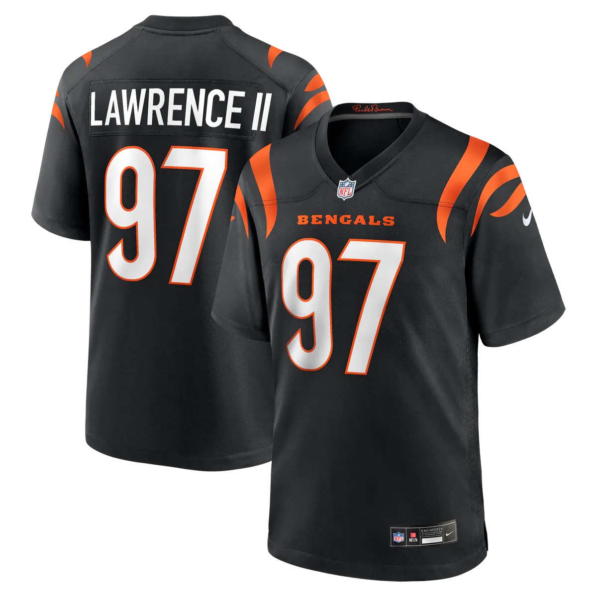 Hunk Wear - Dexter Lawrence II Cincinnati Bengals Nike Game Jersey - Black