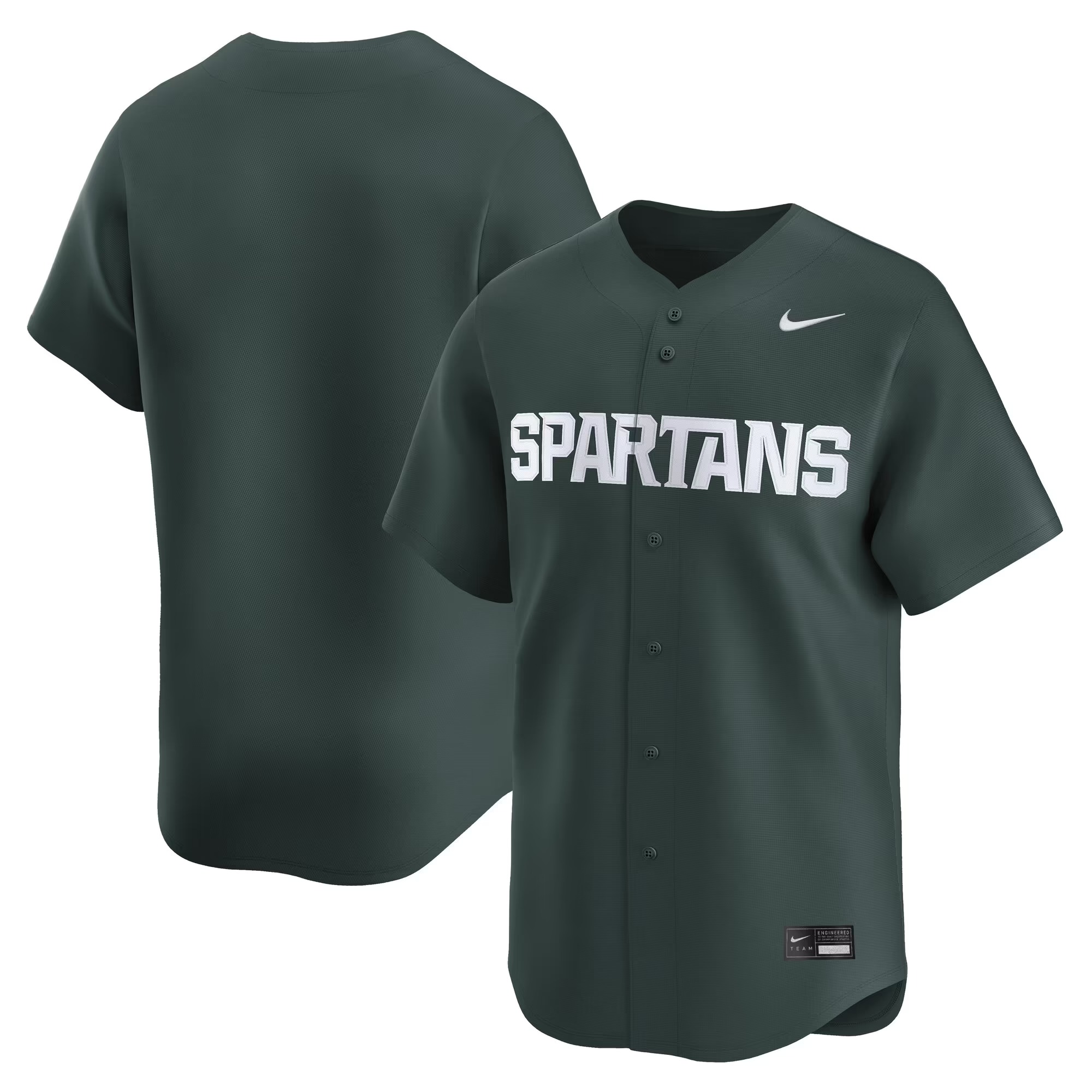 Hunk Wear - Michigan State Spartans Nike Baseball Limited Jersey - Green