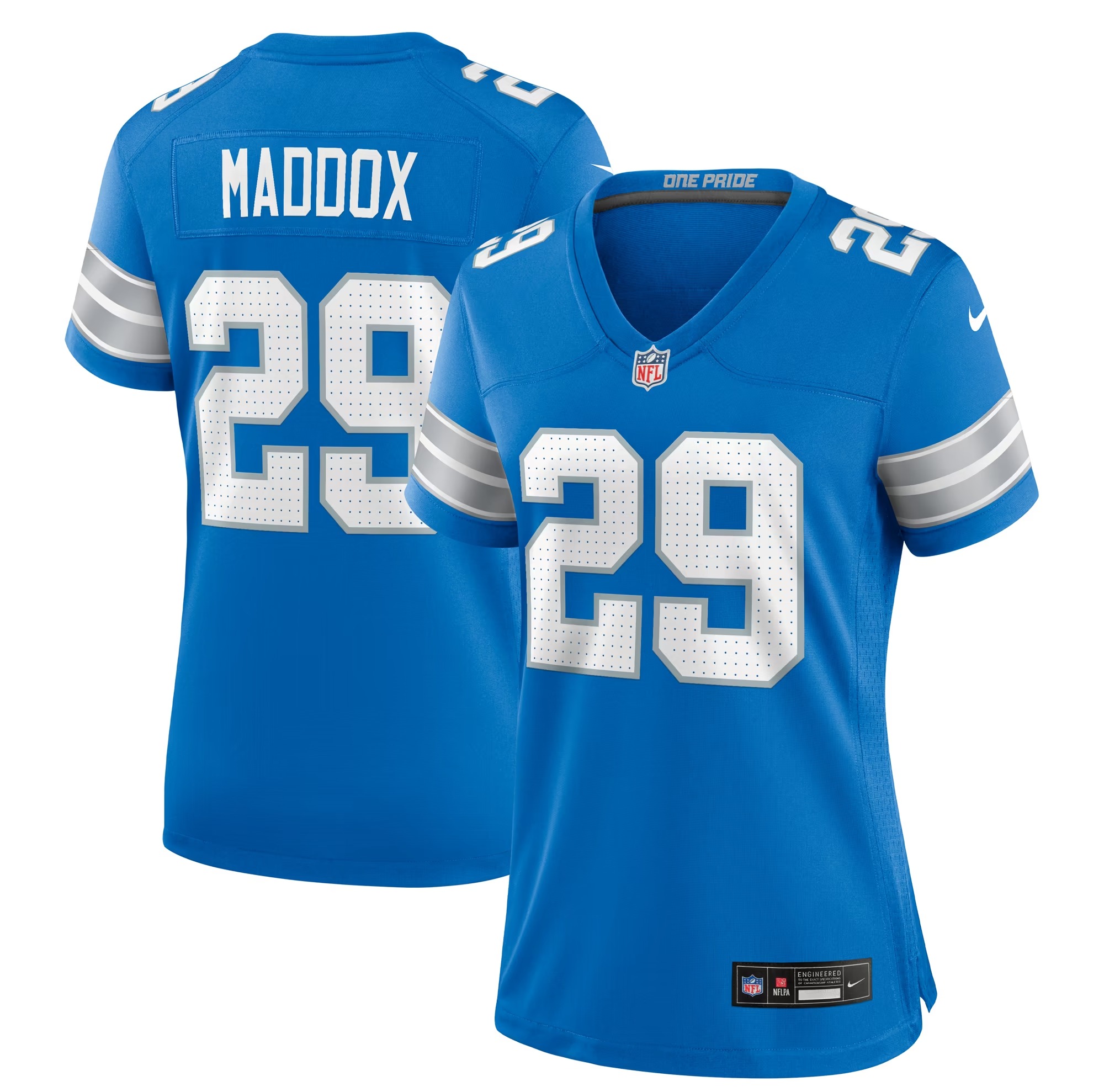 Hunk Wear - Avonte Maddox Detroit Lions Nike Women's Team Game Jersey - Blue