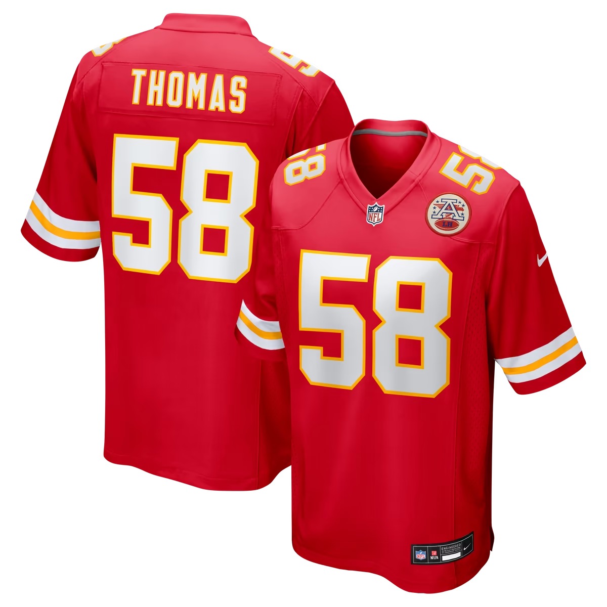 Hunk Wear - Derrick Thomas Kansas City Chiefs Nike Game Retired Player Jersey - Red