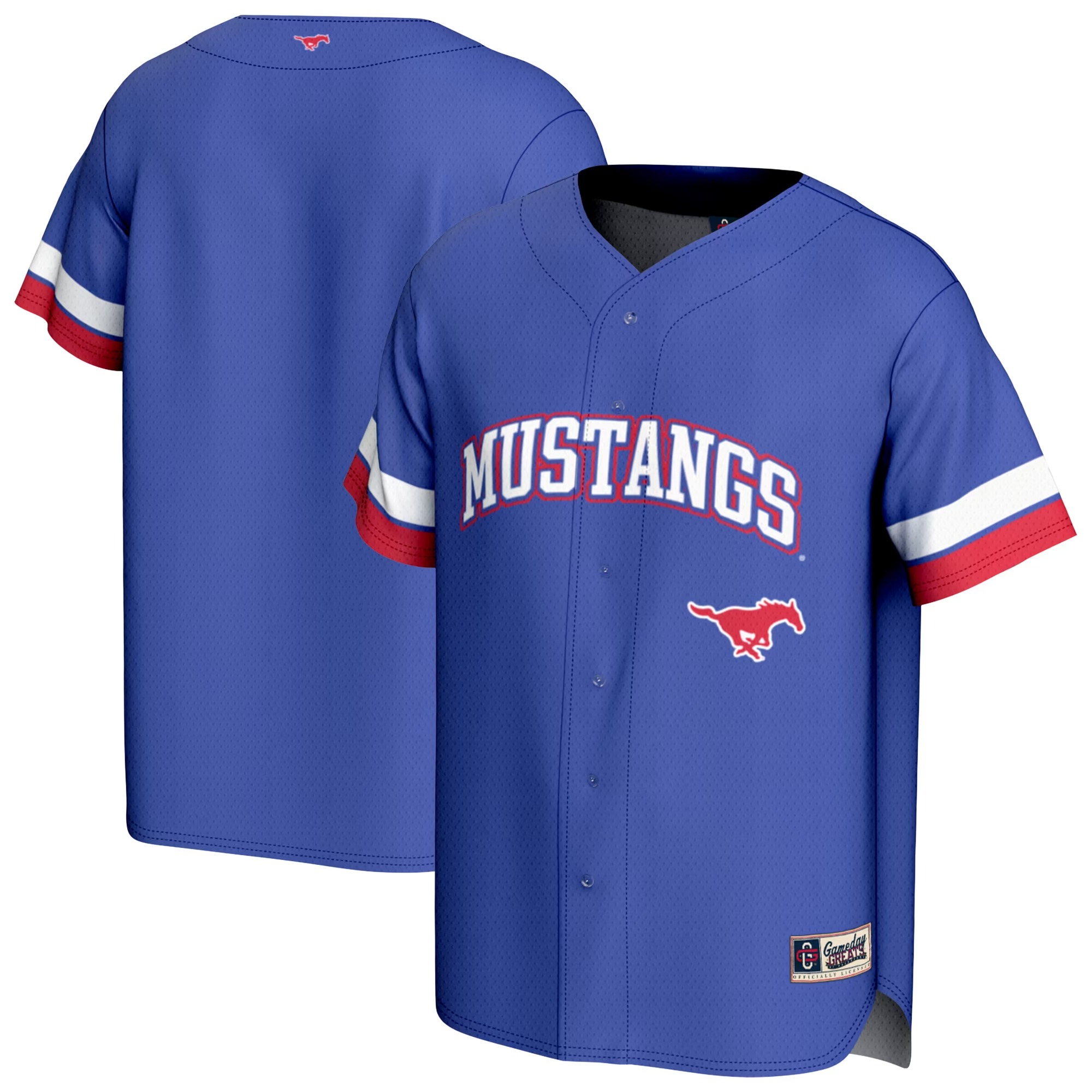 Hunk Wear - SMU Mustangs GameDay Greats Baseball Jersey - Royal