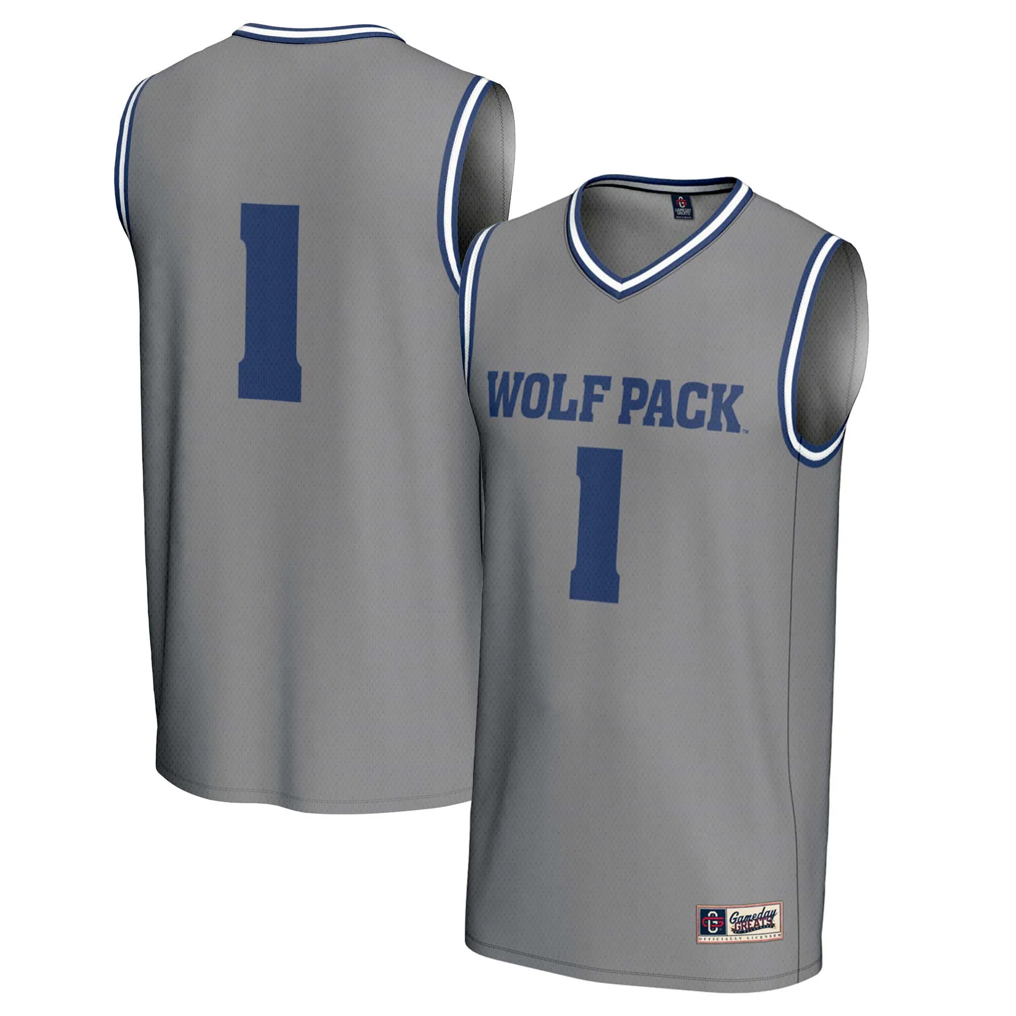 Hunk Wear - #1 Nevada Wolf Pack GameDay Greats Youth Lightweight Basketball Fashion Jersey - Gray