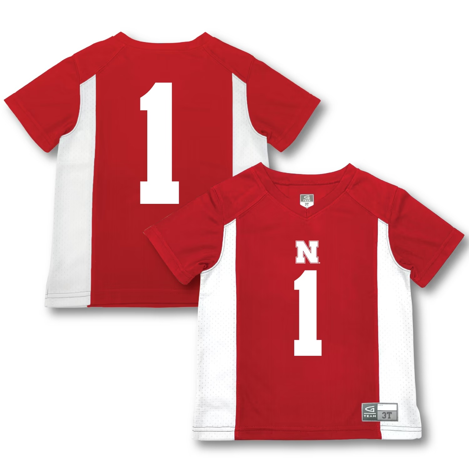 Hunk Wear - #1 Nebraska Huskers Garb Toddler Football Jersey - Scarlet