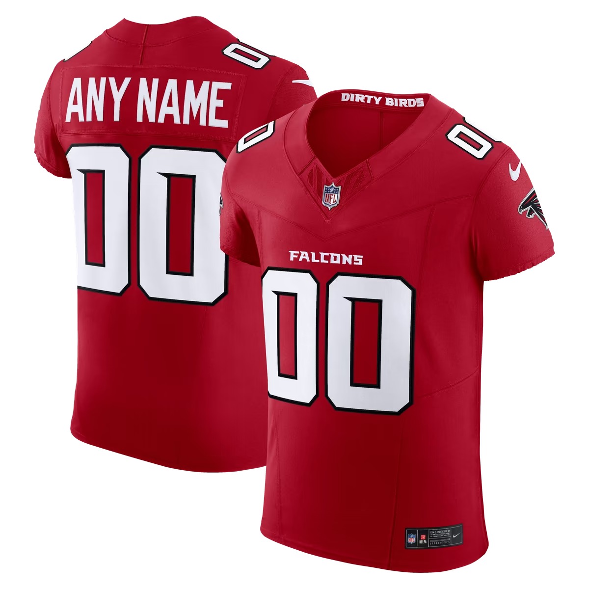 Hunk Wear - Atlanta Falcons Nike Vapor F.U.S.E. Elite Custom Jersey - Red