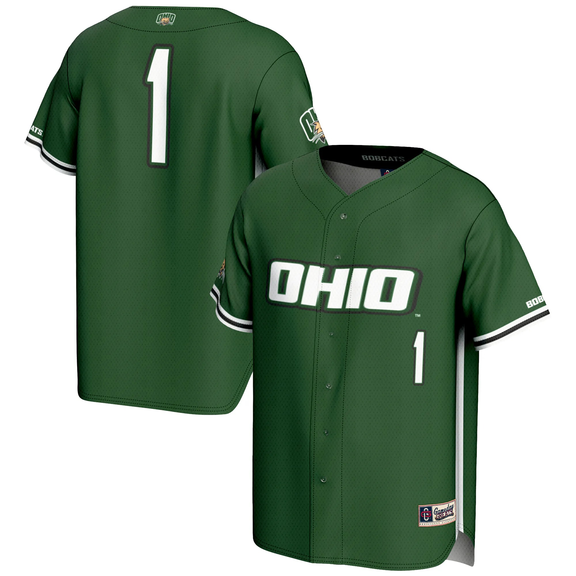 Hunk Wear - #1 Ohio Bobcats GameDay Greats Lightweight Baseball Jersey - Green