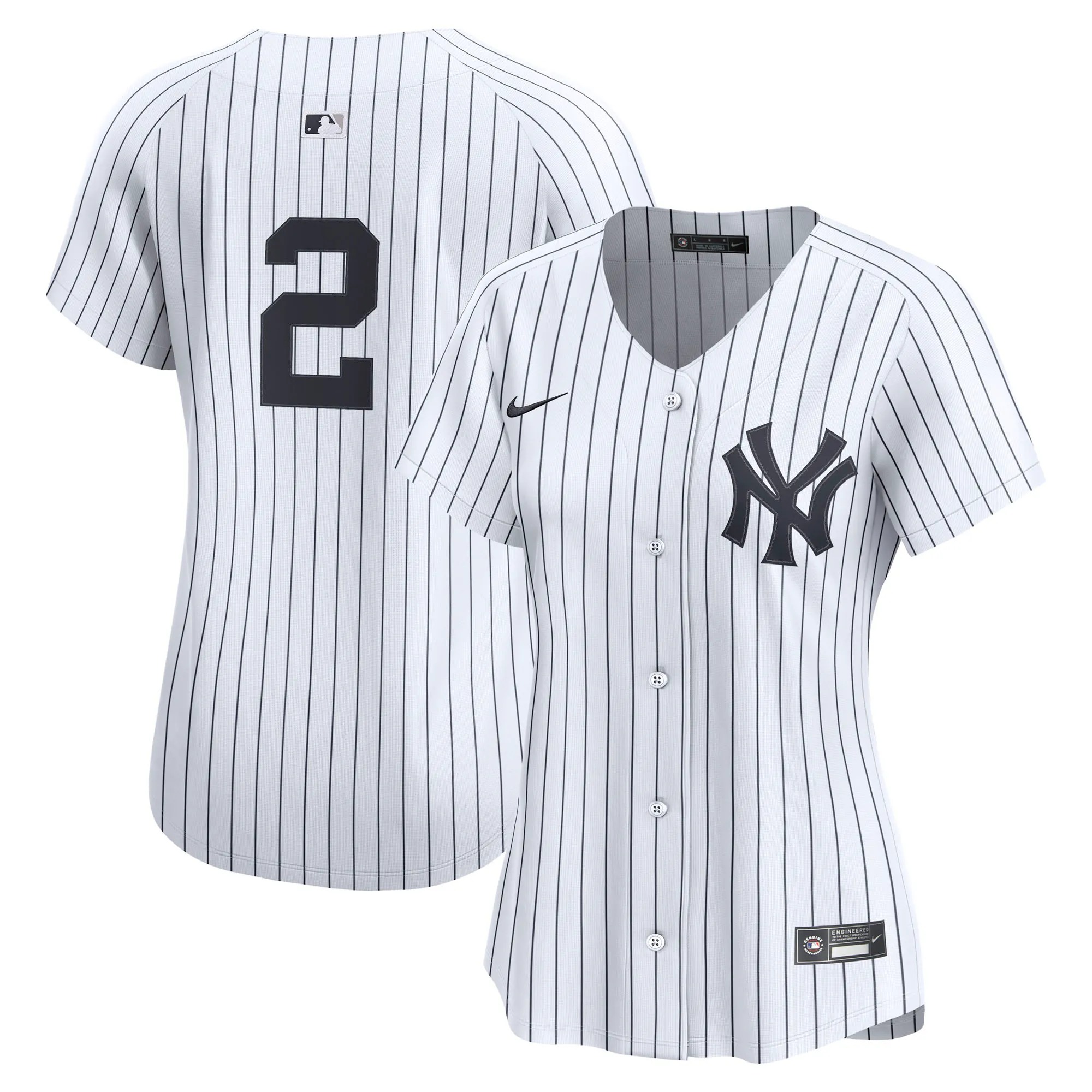 Hunk Wear - Derek Jeter New York Yankees Nike Women's Home Limited Jersey ' White